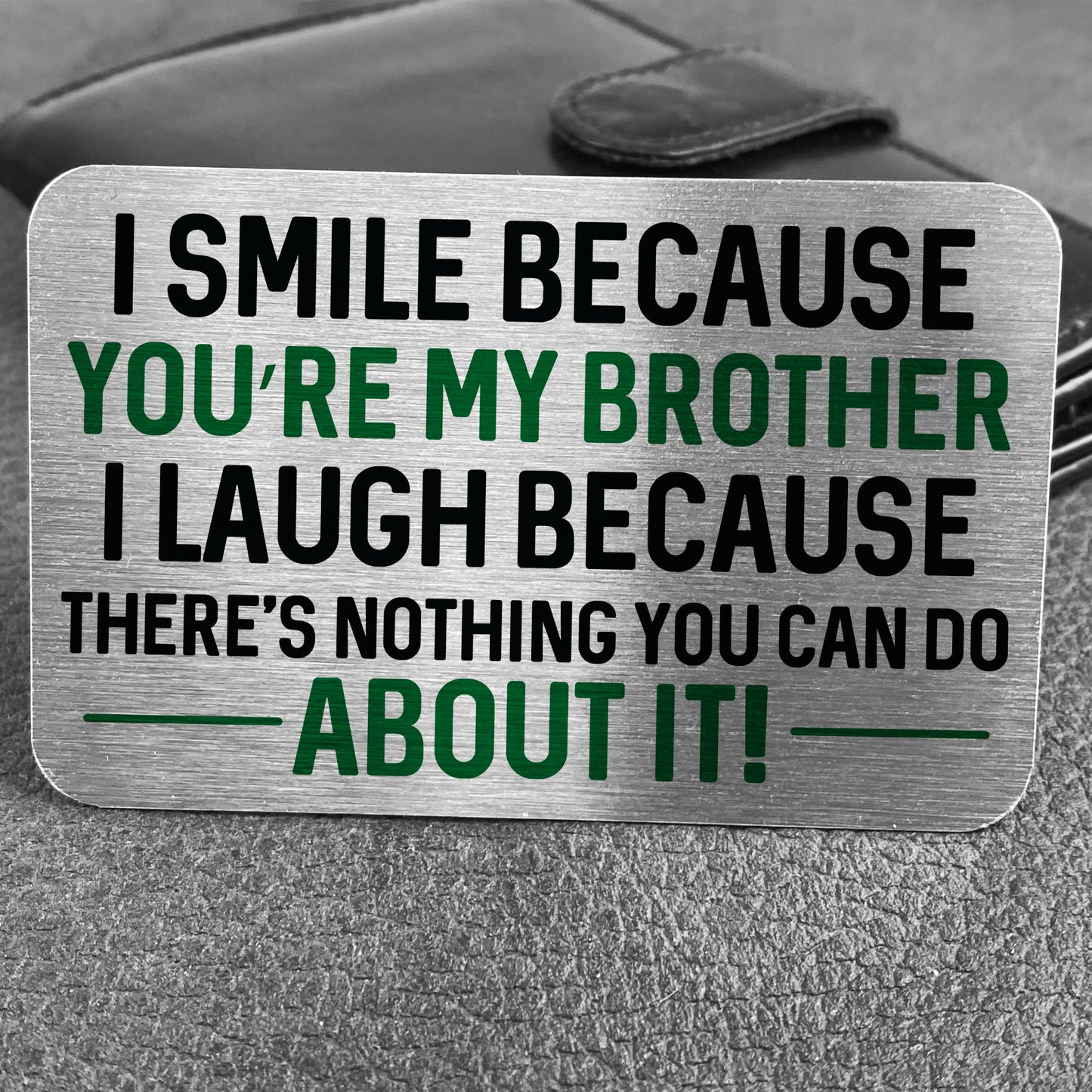Novelty Brother Gifts Metal Wallet Card Gifts For Brother Him