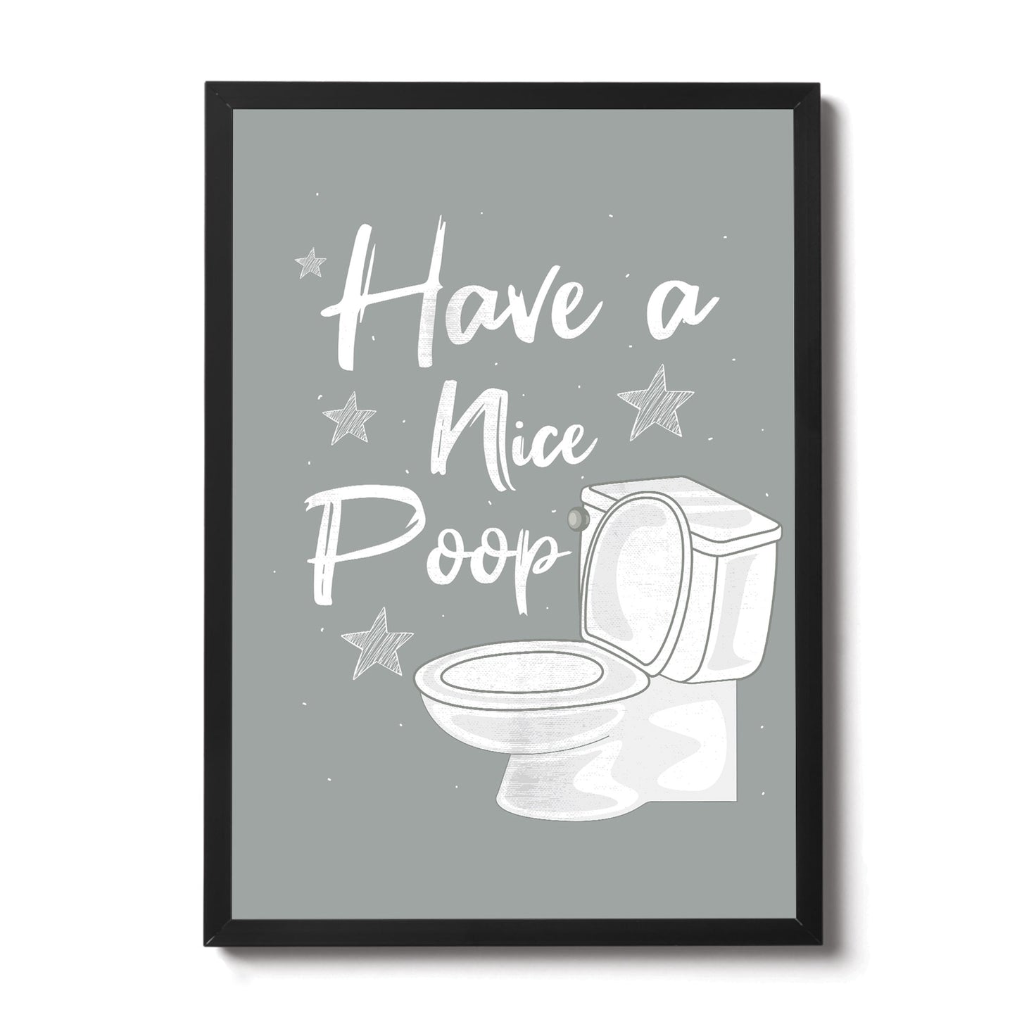 Hilarious Funny Toilet LOO Sign Bathroom Print Framed Home Decor