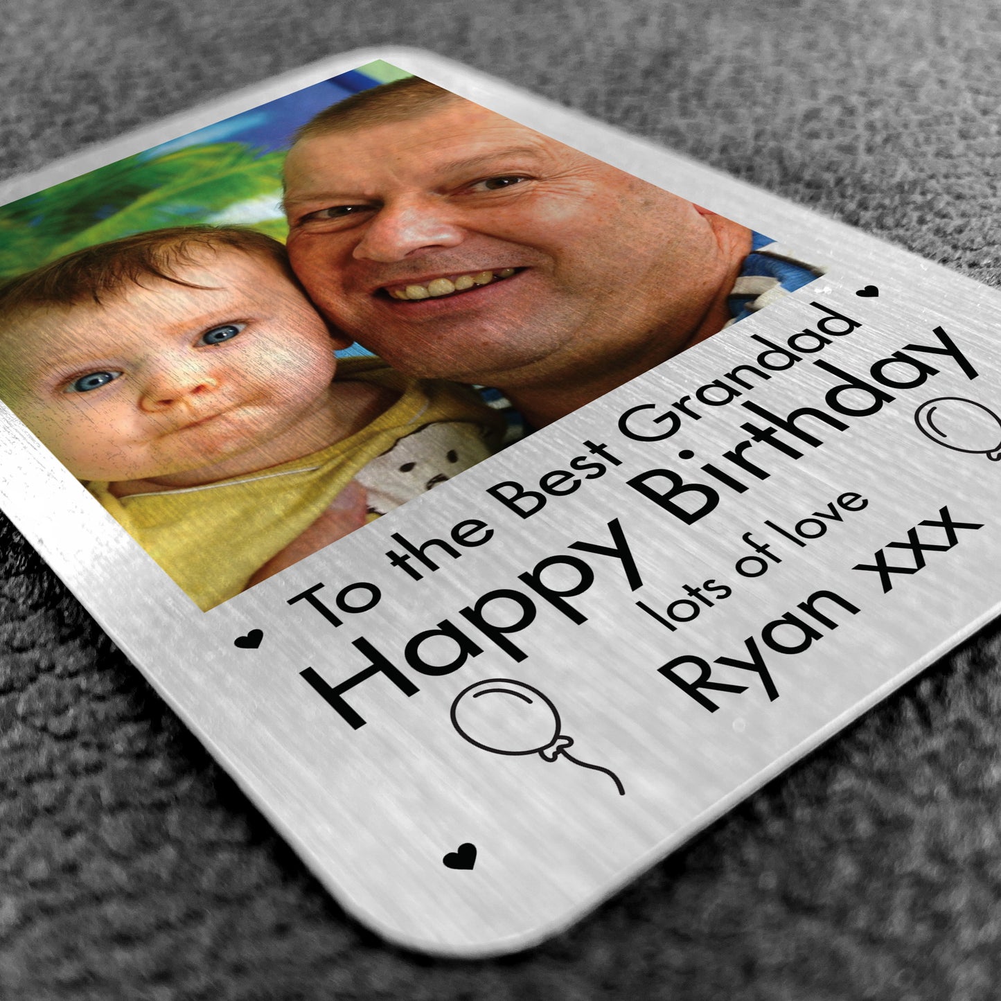 Happy Birthday Grandad PERSONALISED Photo Wallet Card Insert