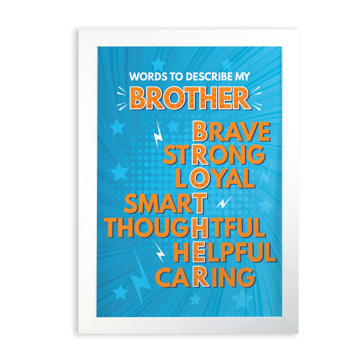 Brother Poem Gift For Christmas Birthday Framed Print Gift