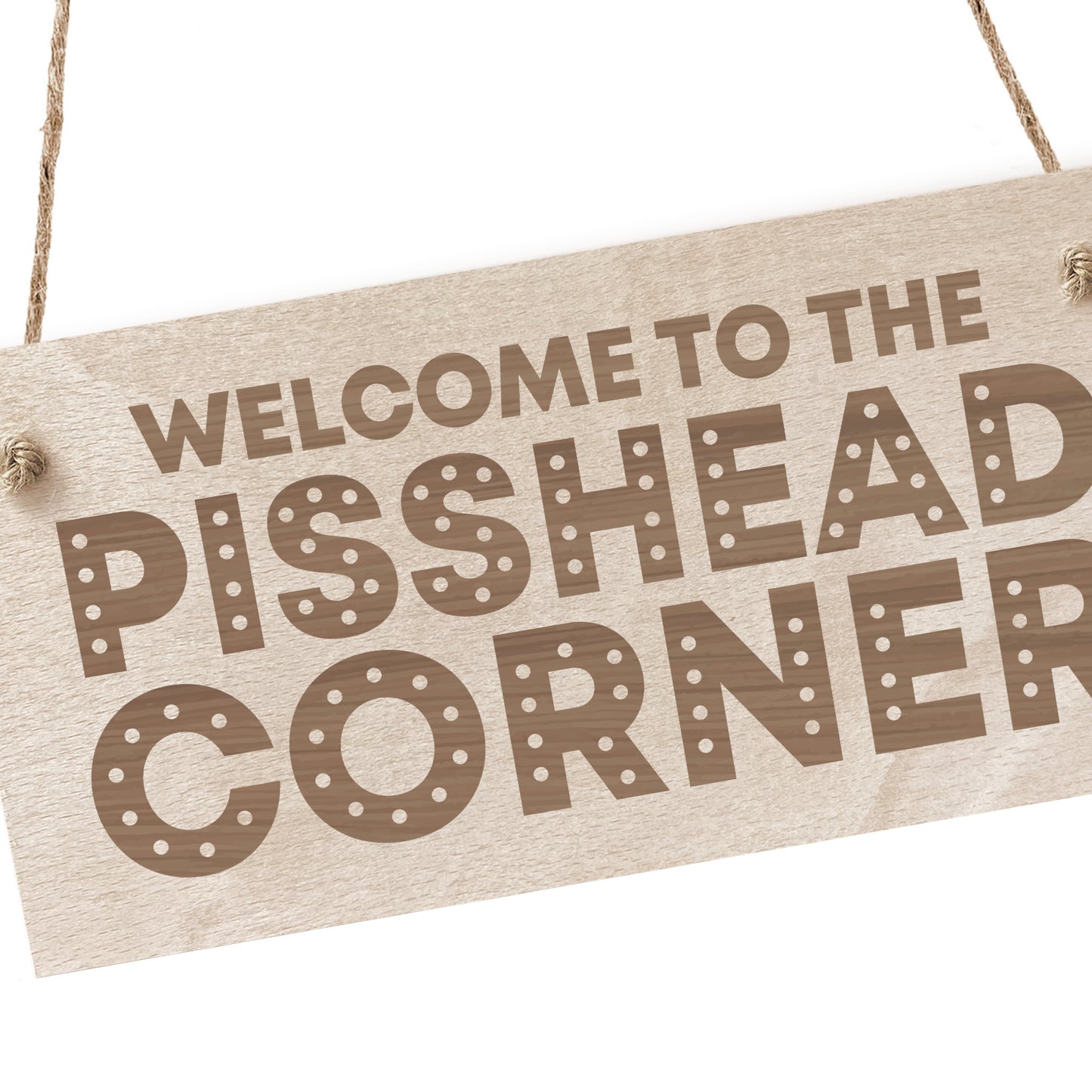 Funny Home Bar Sign PISS HEAD CORNER Garden Plaque Beer Gin Gift