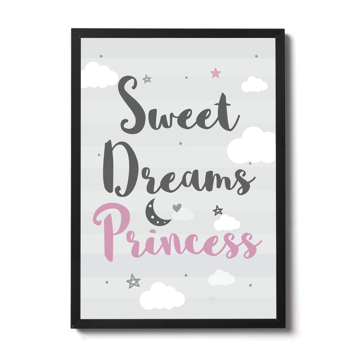 Princess Quote Prints Fairy Tale Posters Girl Nursery Wall Art