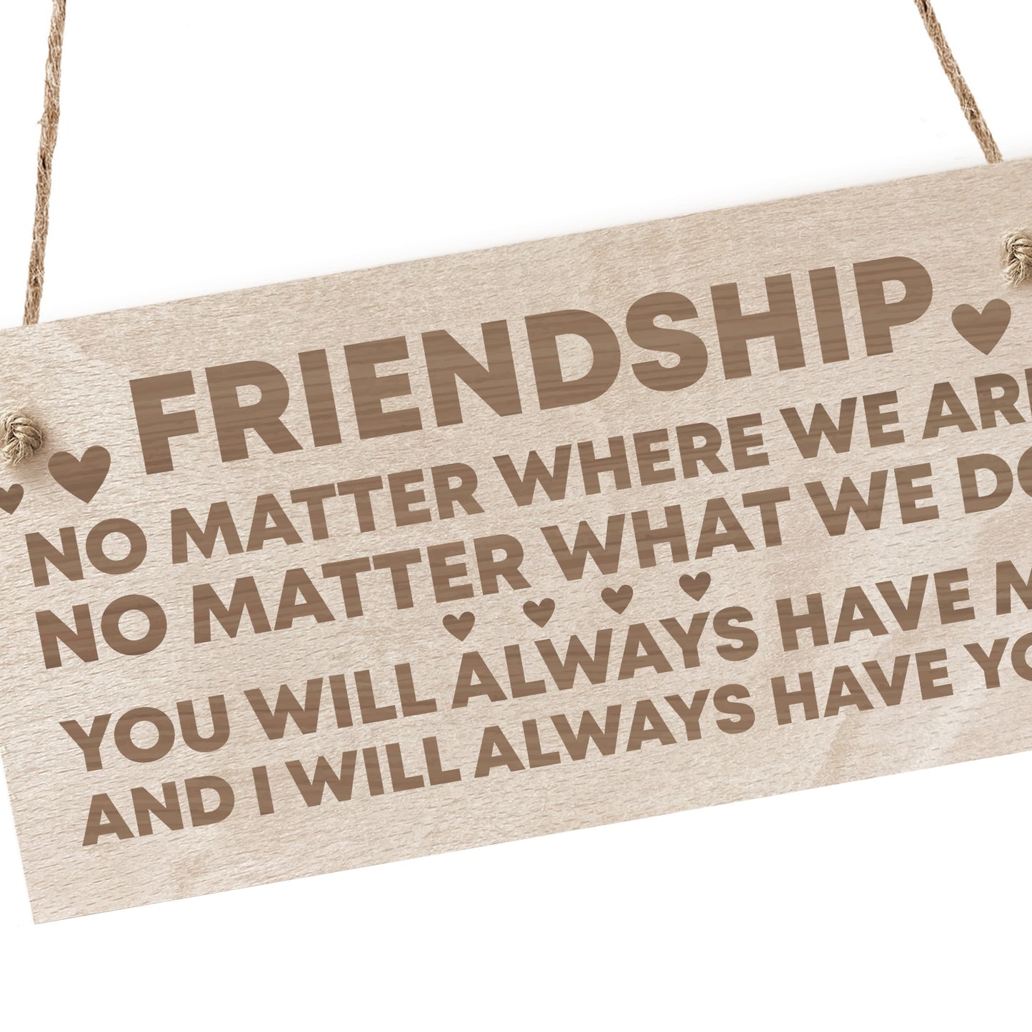 Best Friend Gift FRIENDSHIP Sign Engraved Wood Sign Gift For Her