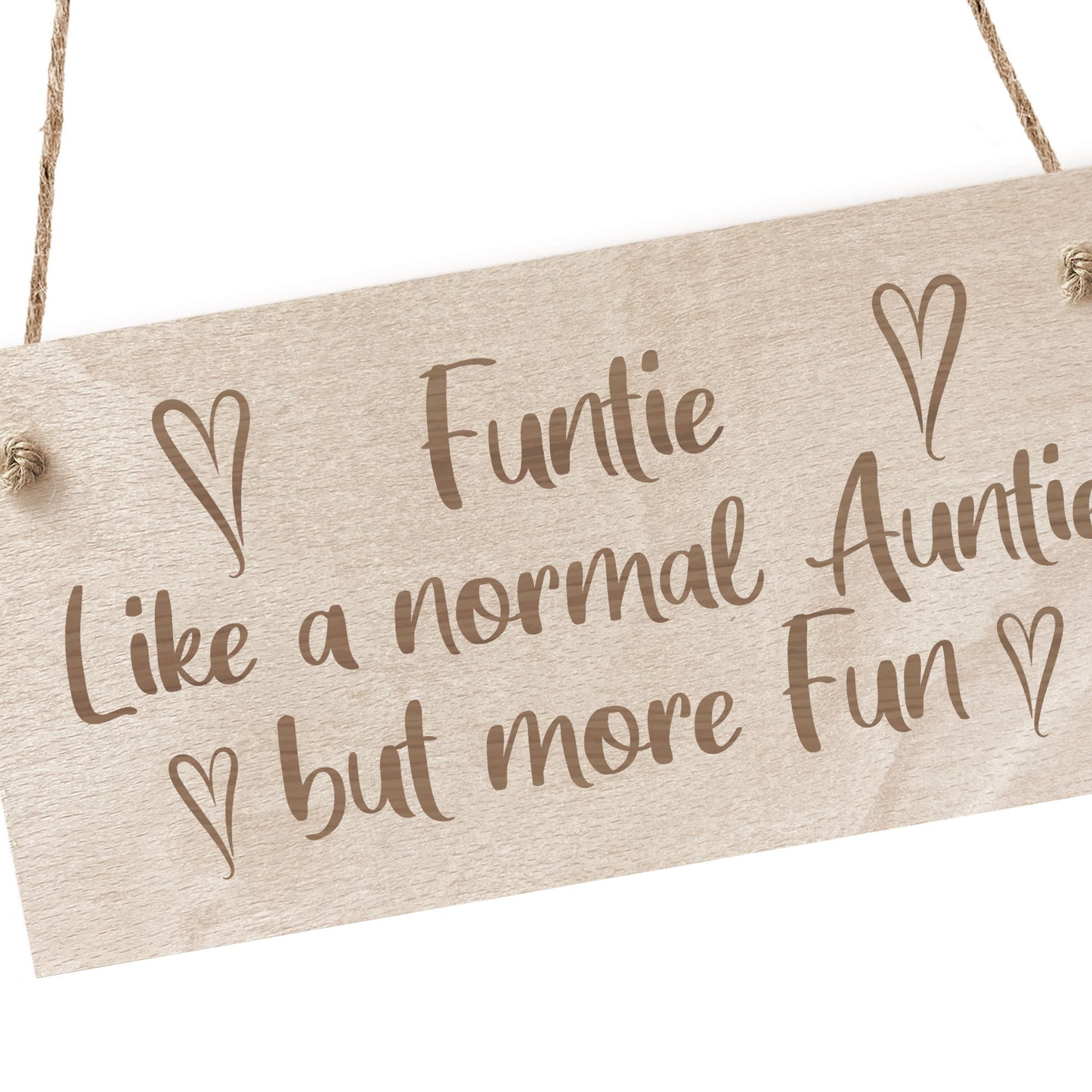 Funny Auntie Gift FUNTIE Engraved Sign Auntie Birthday Christmas