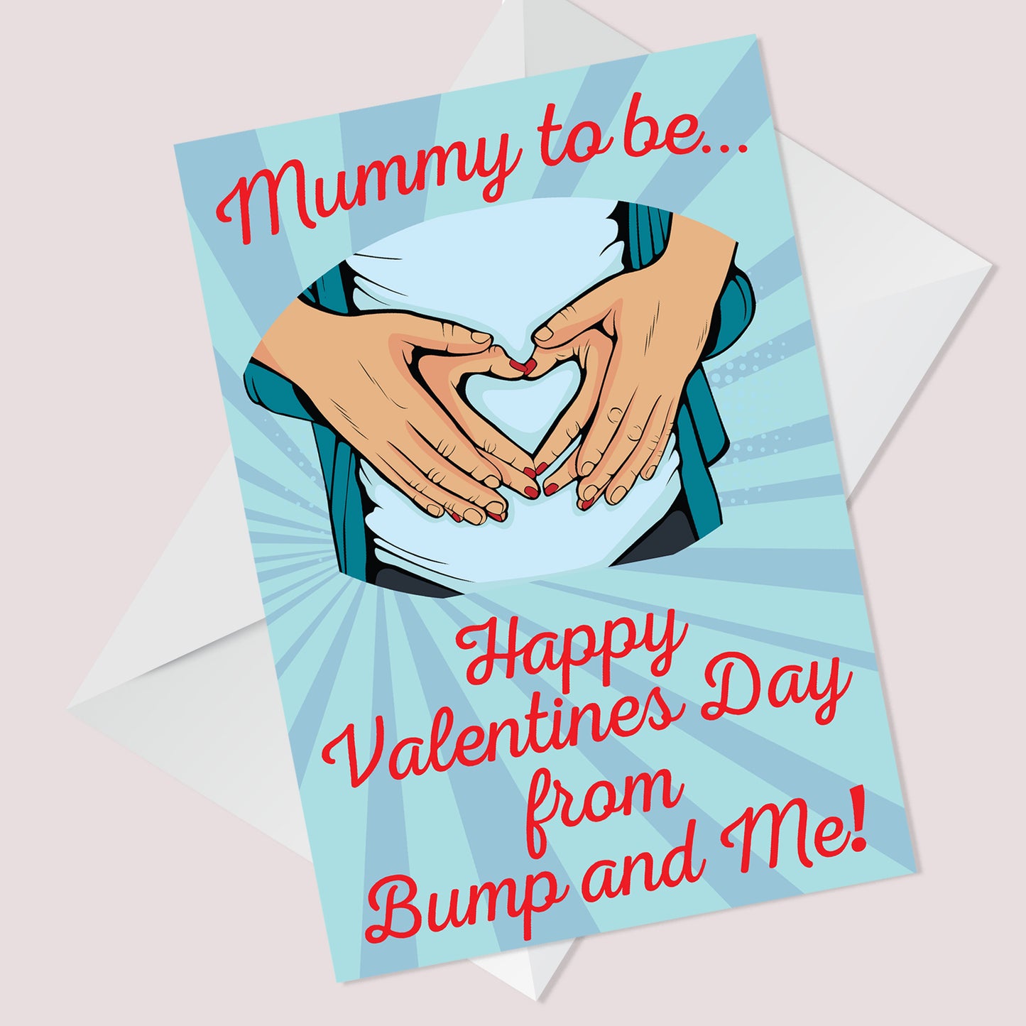 Mummy to Be Valentines Day Card From Baby Bump Cute Card