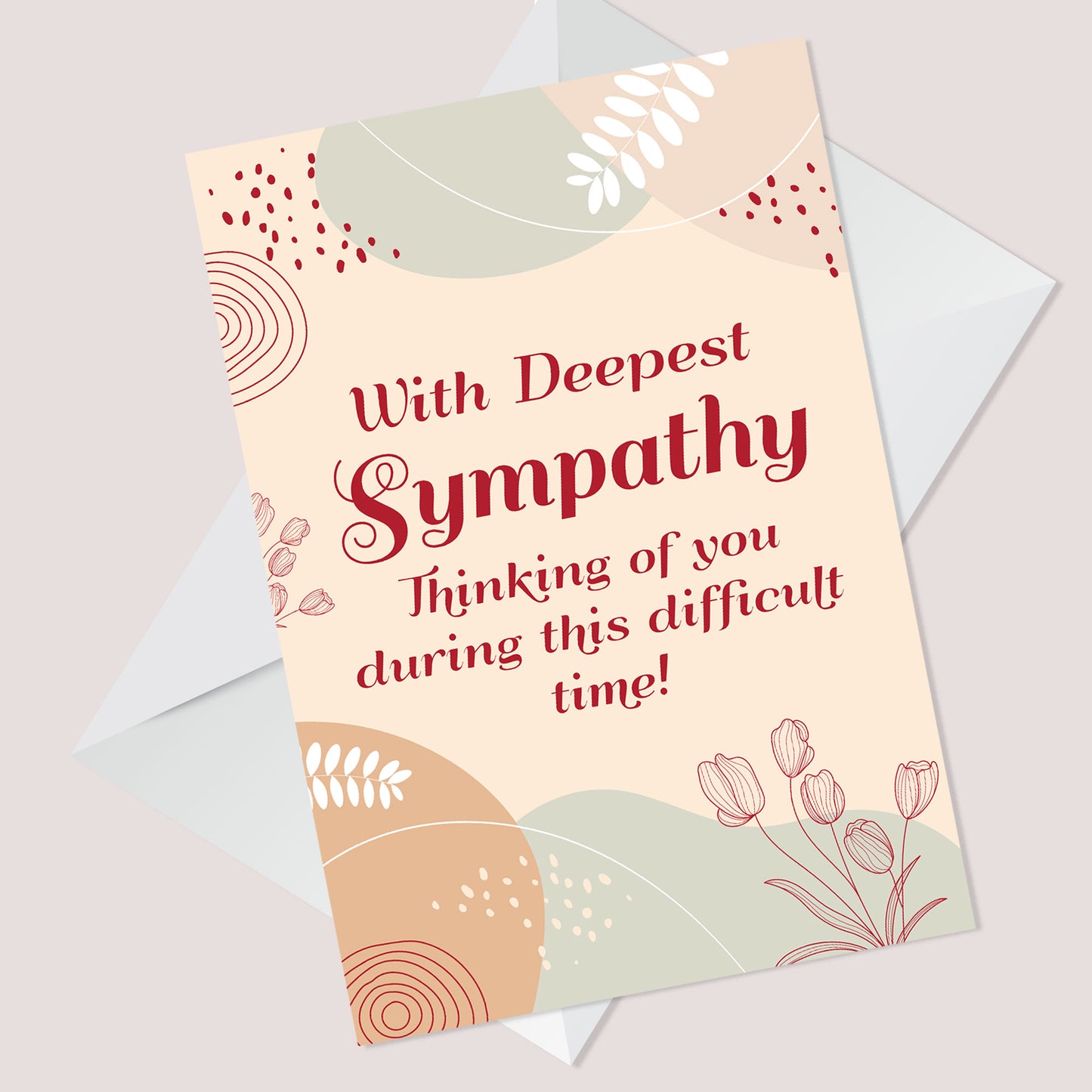 With Deepest Sympathy Bereavement Loss Condolences Card