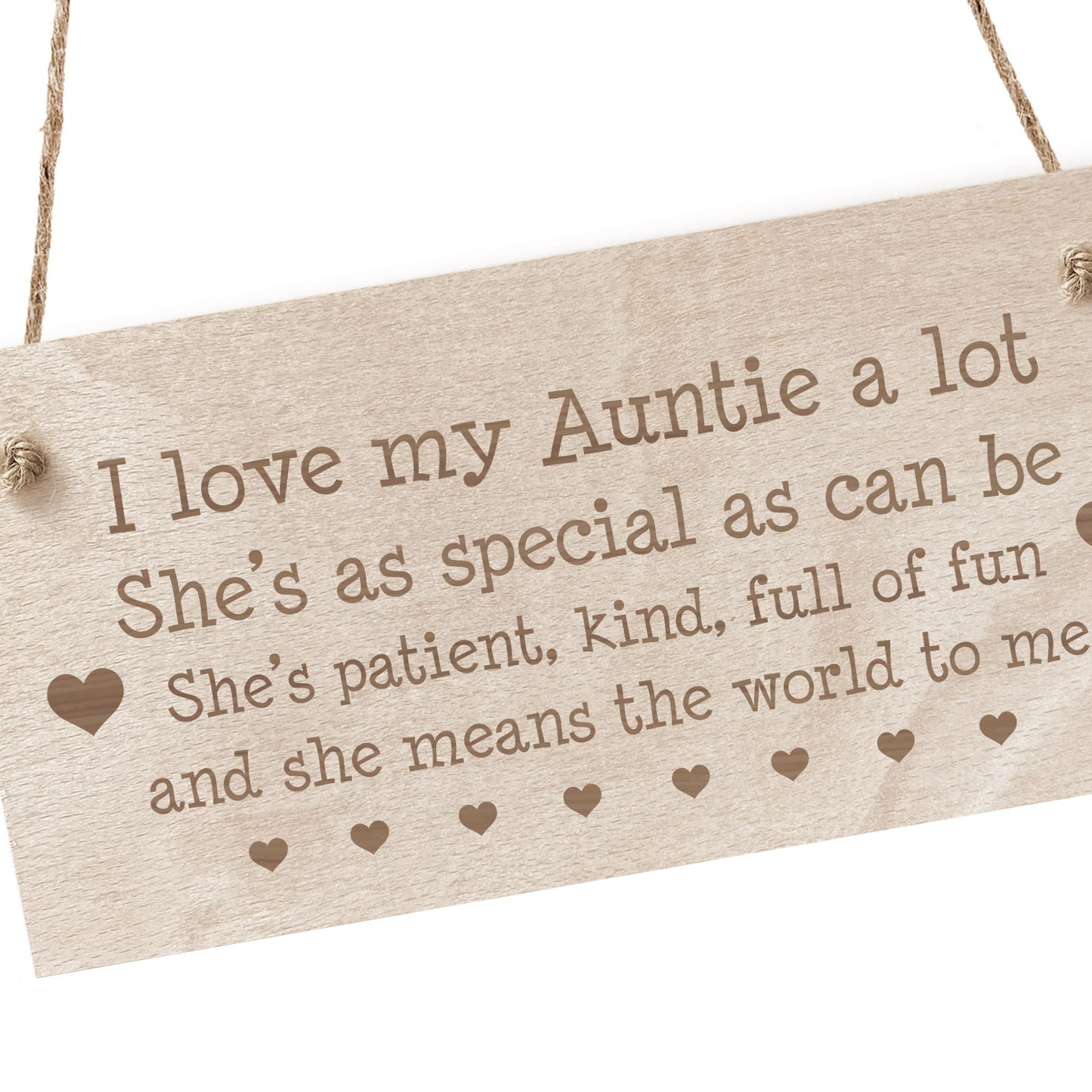 Auntie Gift Engraved Hanging Sign Novelty Auntie Birthday Xmas