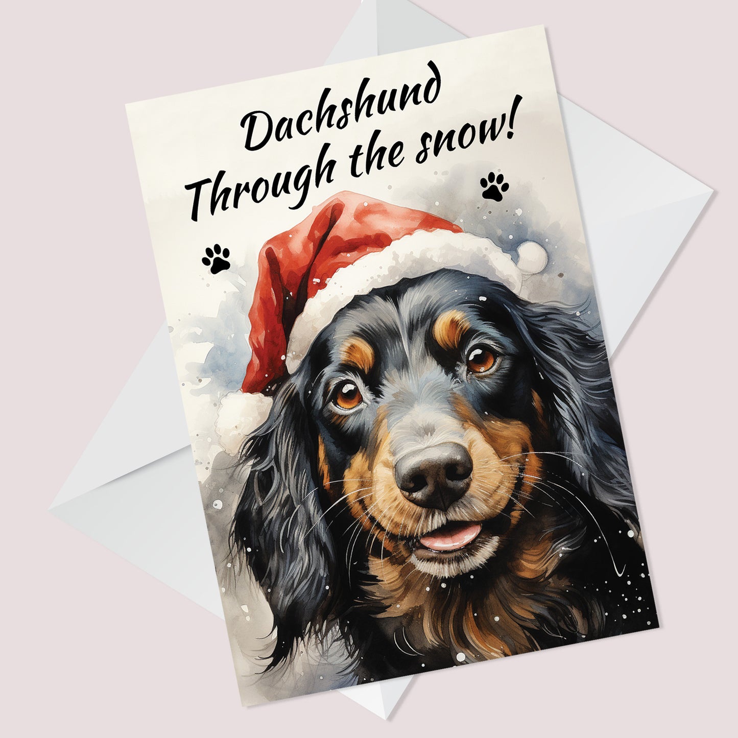 Daschshund Christmas Card Funny Christmas Card For Mum Dad
