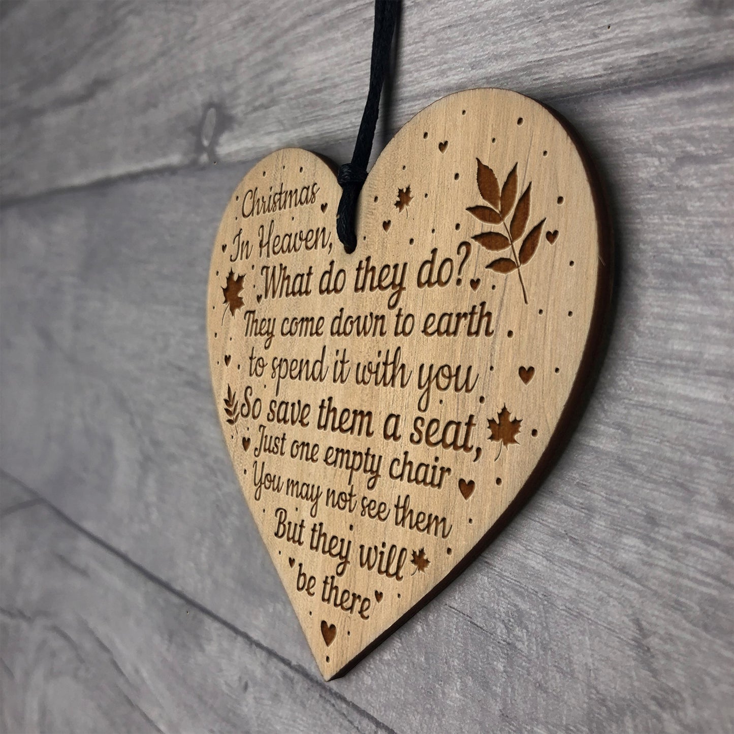 Christmas In Heaven Memorial Sign Engraved Christmas Tree Decor