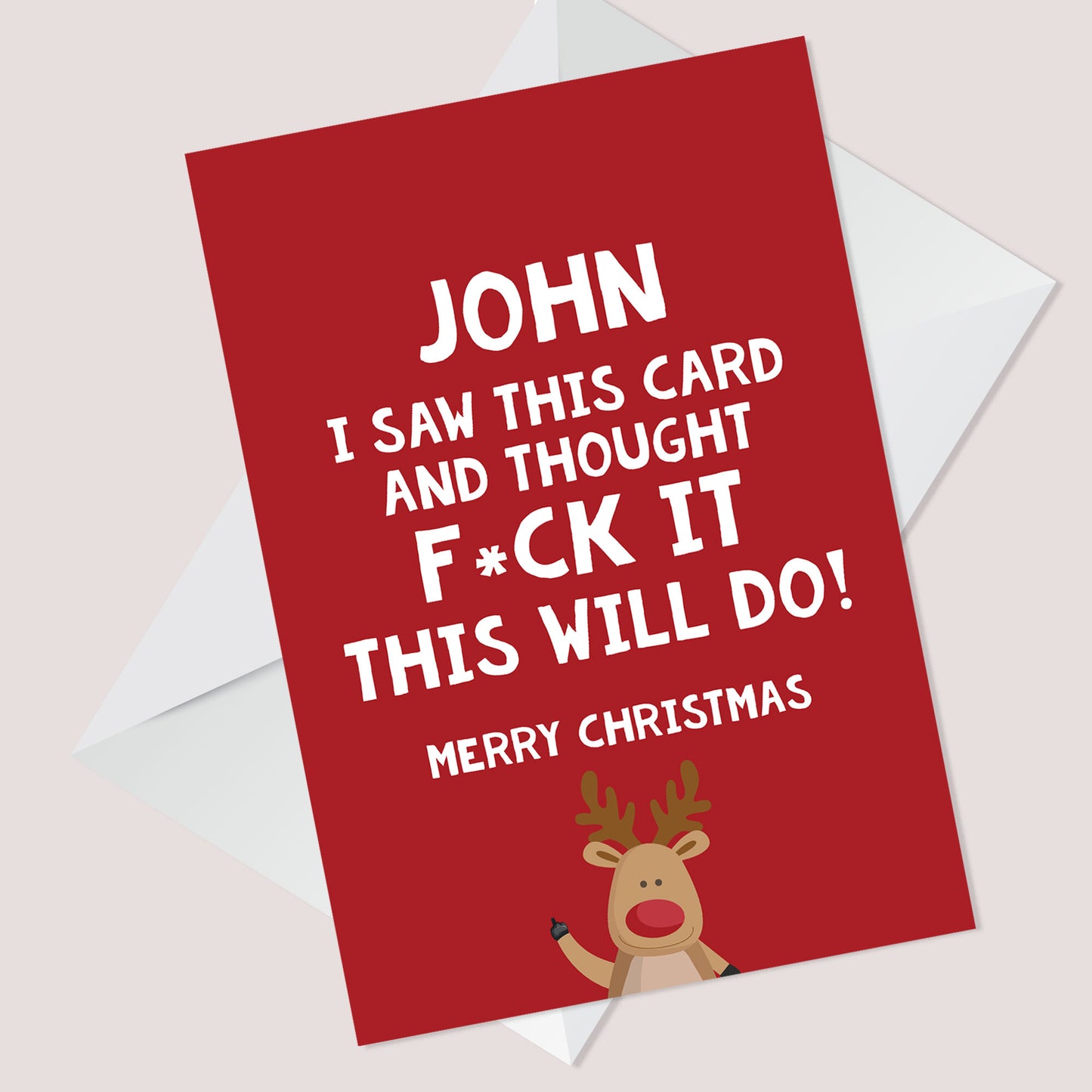 FUNNY RUDE Christmas Card For Boyfriend Husband Brother Uncle