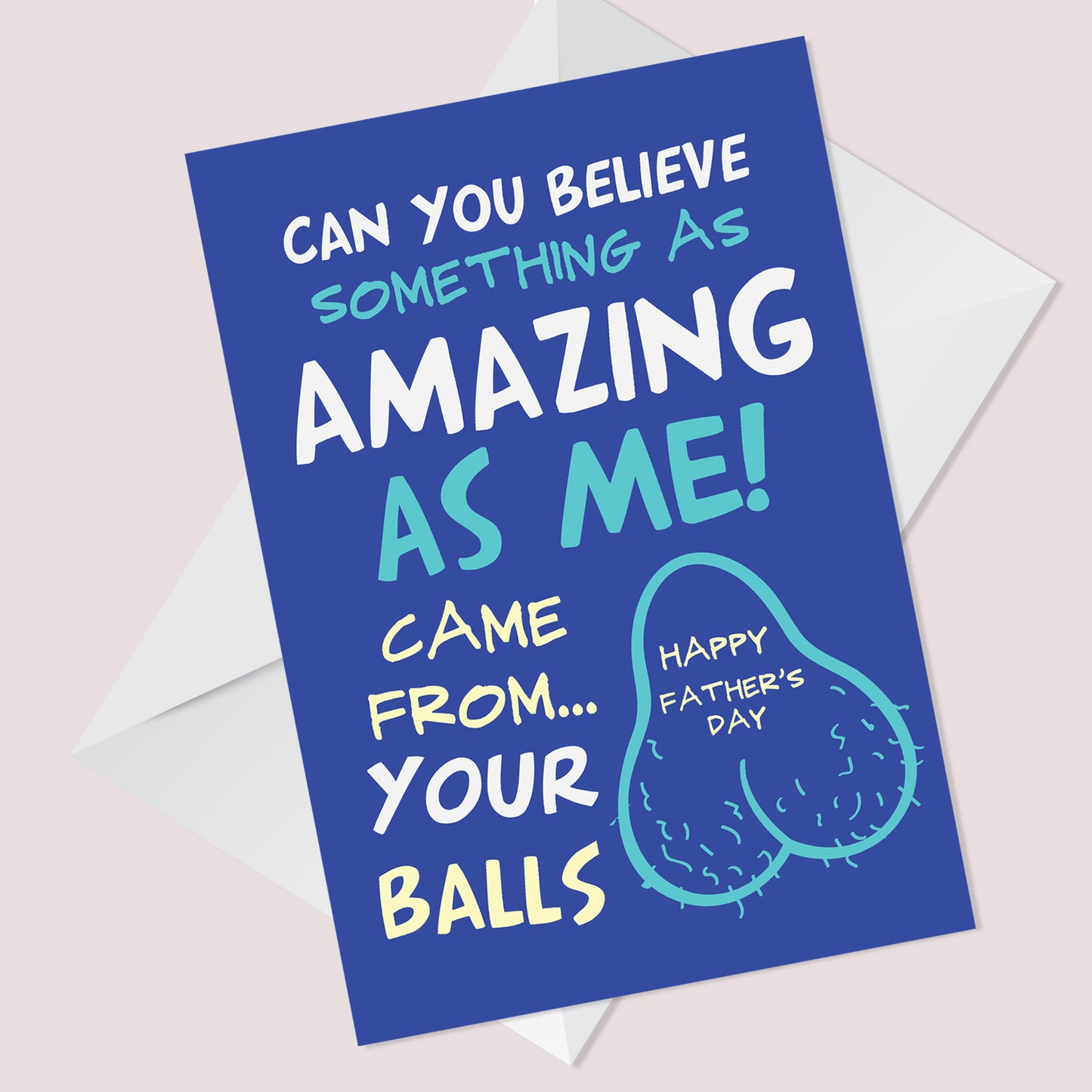 Funny Joke RUDE Fathers Day Card For Dad From Daughter Son