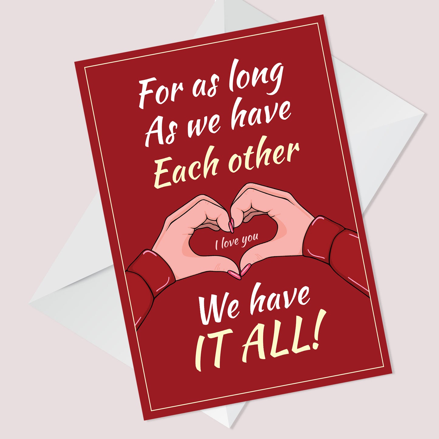 Romantic Valentine's Day Card for Girlfriend Boyfriend Wife
