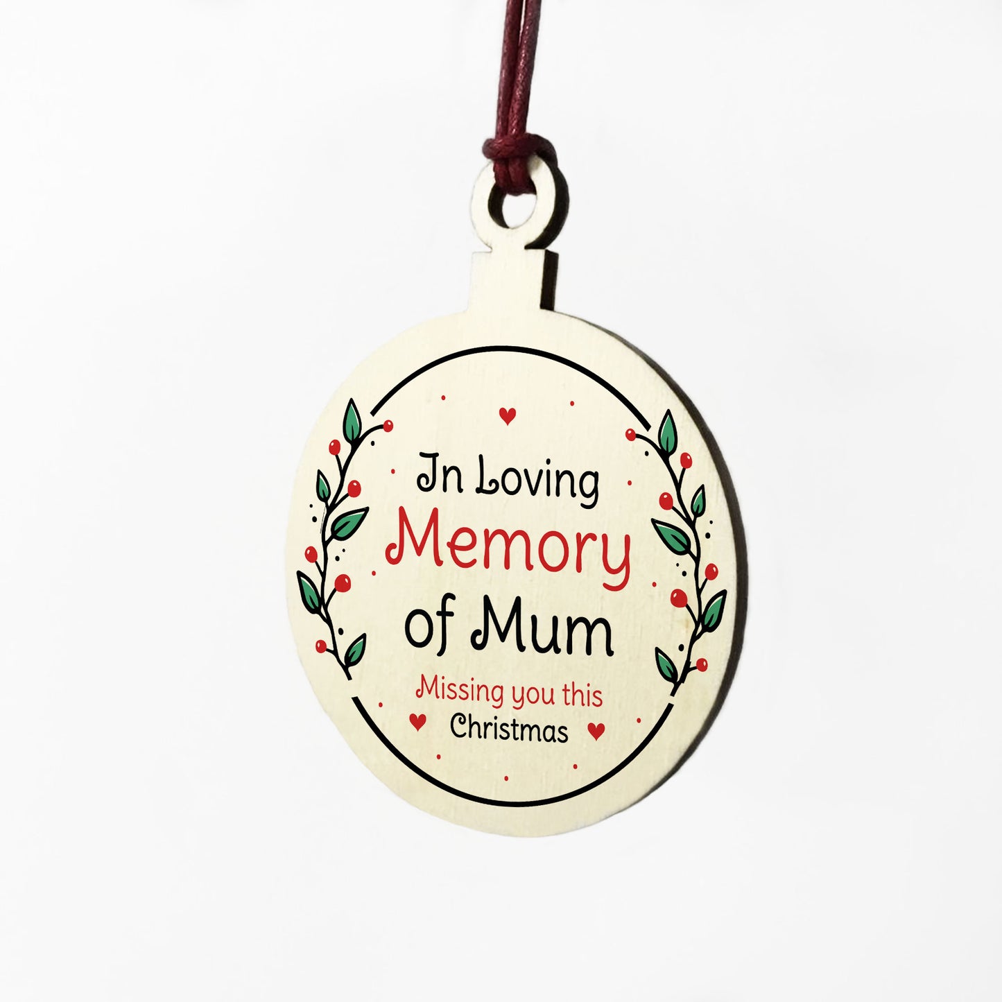 Rememberance Christmas Decoration For Mum In Memory Mum