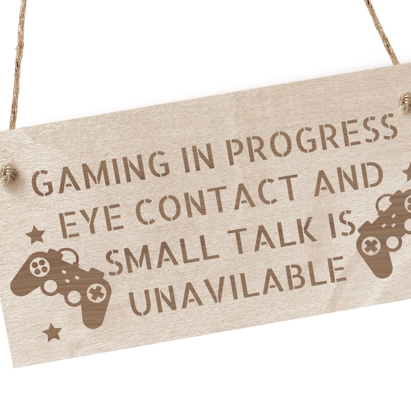 Funny Gaming Sign For Boys Bedroom Engraved Wood Sign Gamer