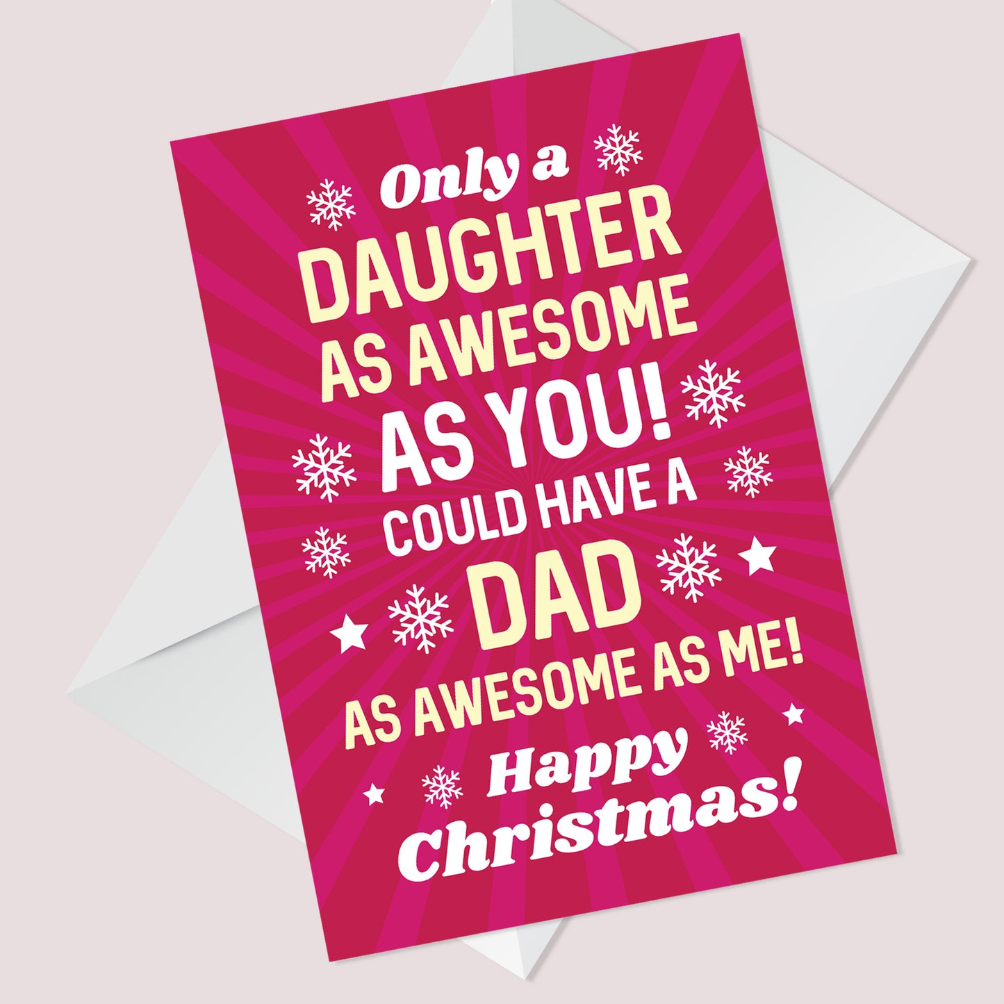 Funny Christmas Card For Daughter From Dad Novelty Christmas