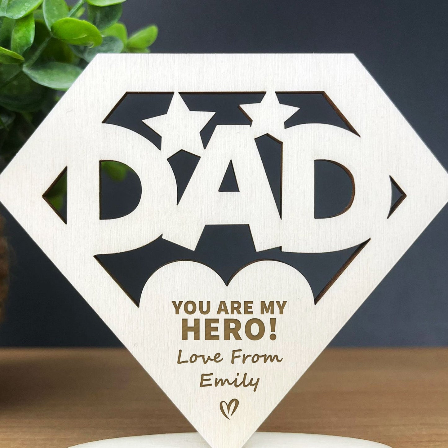 Birthday Christmas Gift For Dad Personalised Sign Superhero Gift