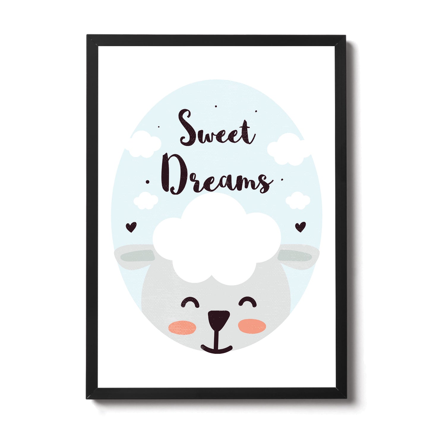 Cute Framed Nursery Animal Print Sweet Dreams Nursery Quote