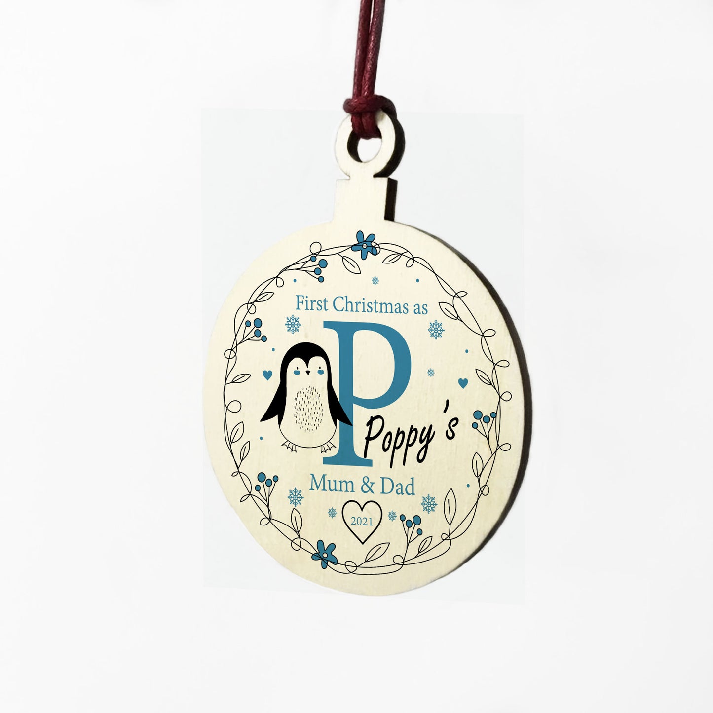 First Christmas As Mum And Dad Personalised Christmas Decoration