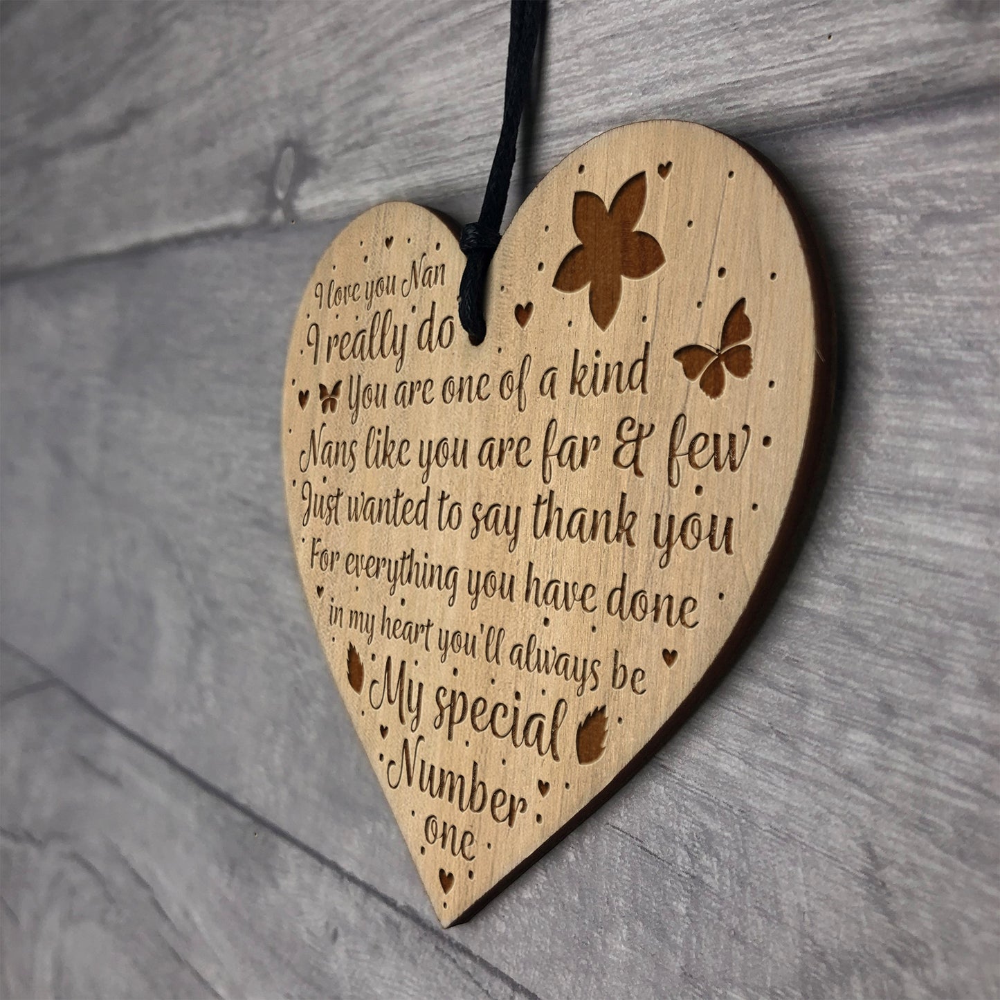 Love You NAN GIFT For Birthday Christmas Thank You Engraved