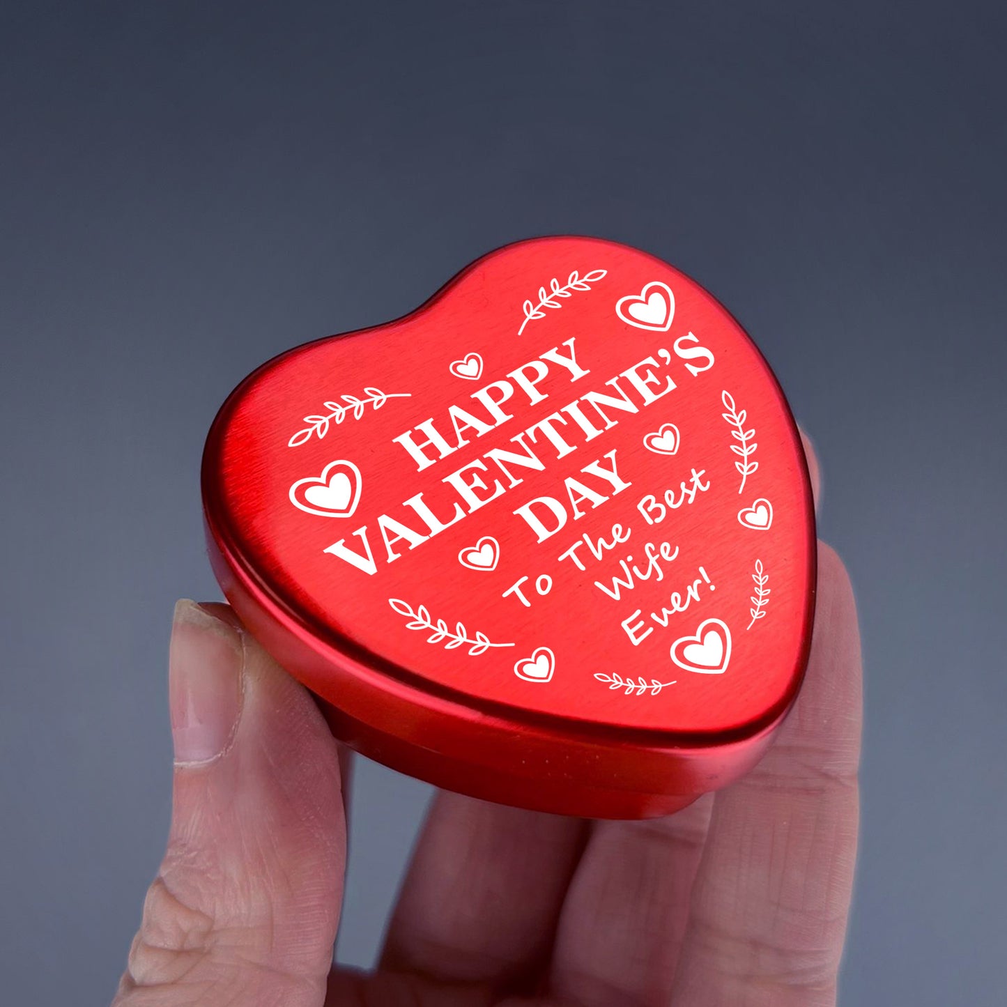 Valentines Day Gift Red Metal Tin Best Wife Emotional Gifts