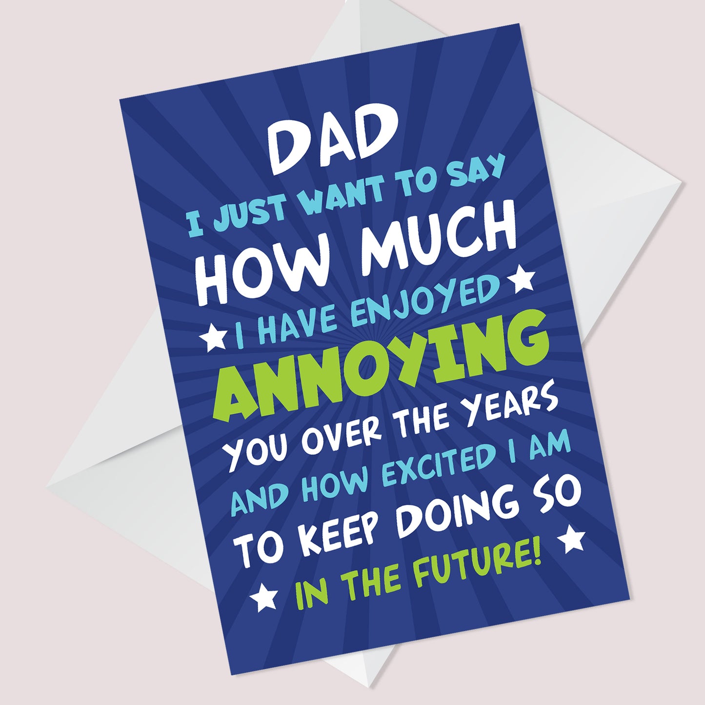 Funny Joke Dad Card For Birthday Humour Fathers Day Card For Dad