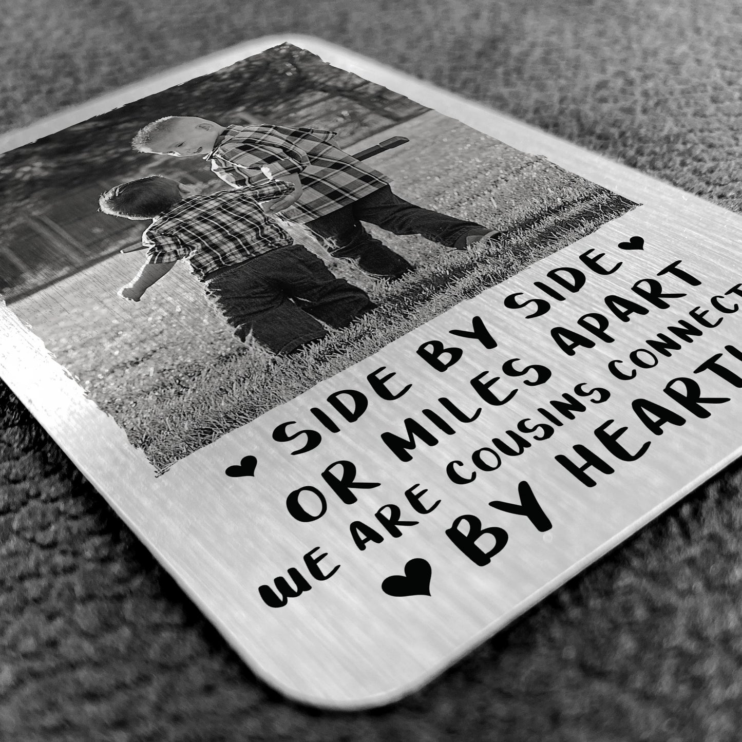 Personalised Cousin Gifts Metal Photo Card Gift For Cousin