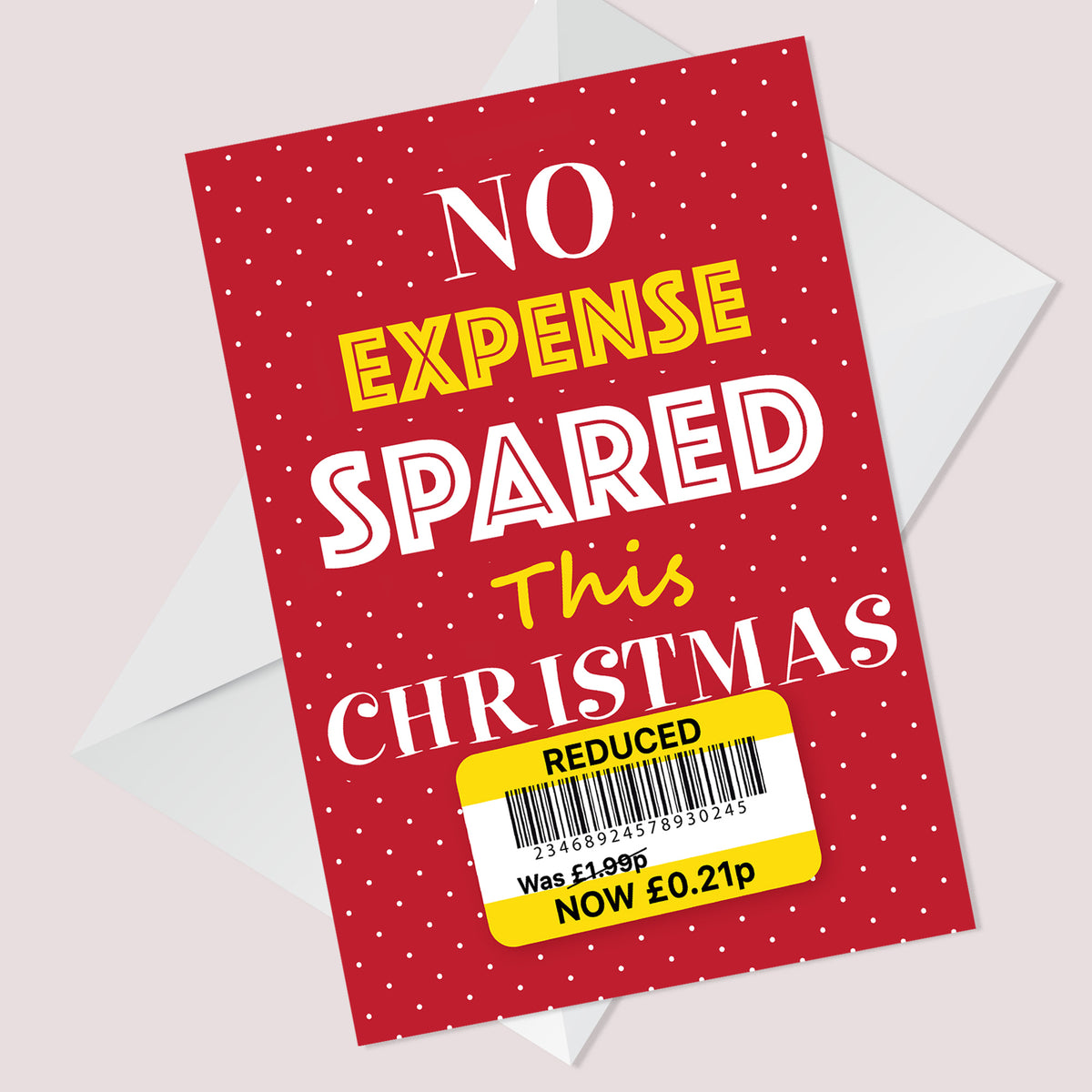 Reduced Sticker Funny Christmas Card For Husband Wife Brother