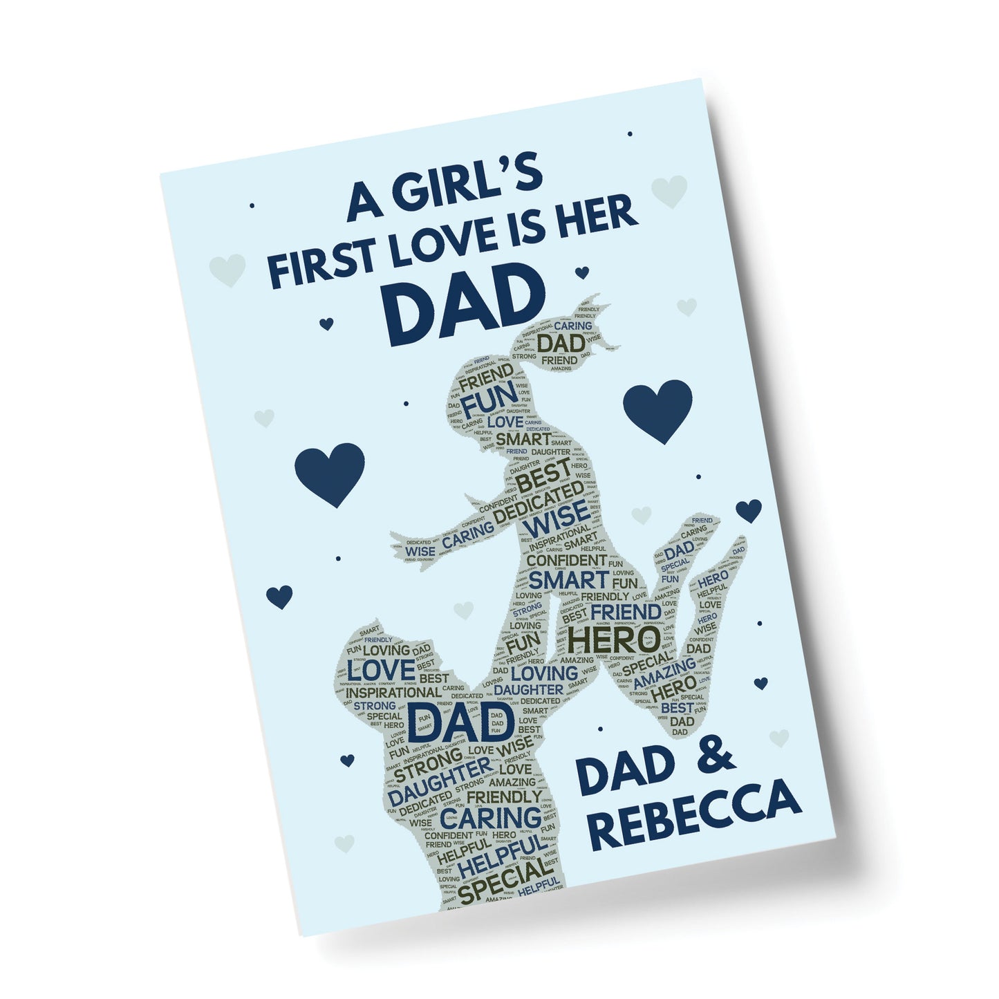 Personalised Dad Daddy Step Dad Print Fathers Day Dad Birthday
