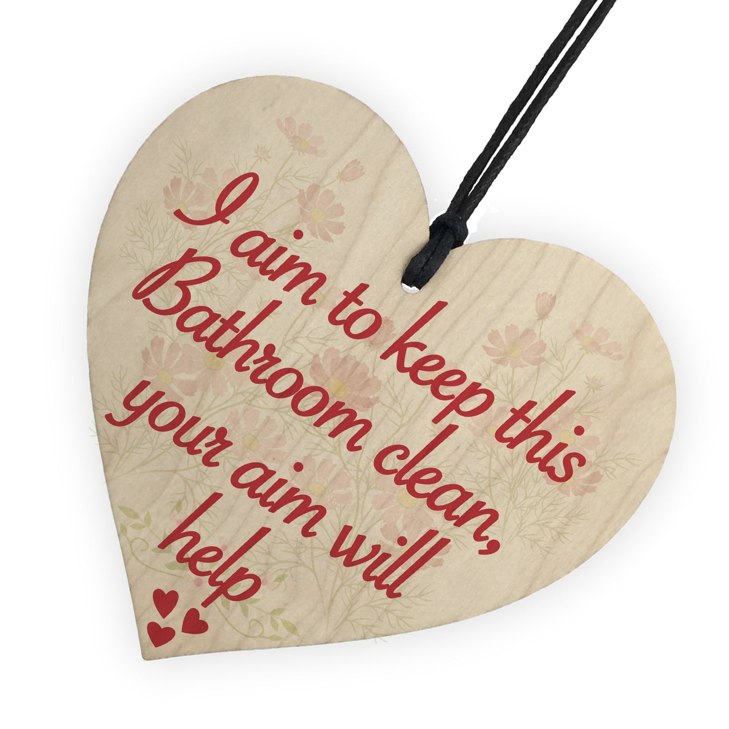 Bathroom Aim Clean Friendship Funny Toilet Soap Hanging Plaque