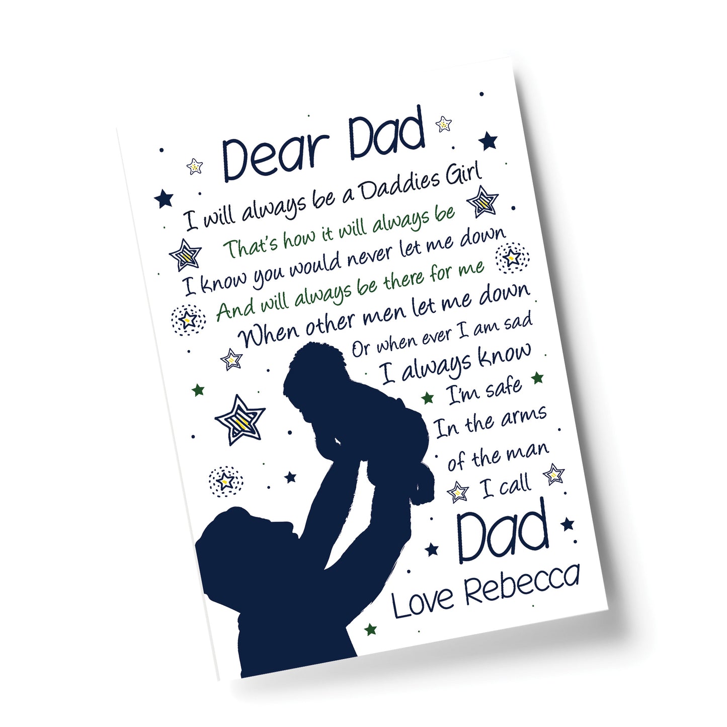 Dad Gift Personalised Daddy Daughter Gift Daddies Girl Birthday