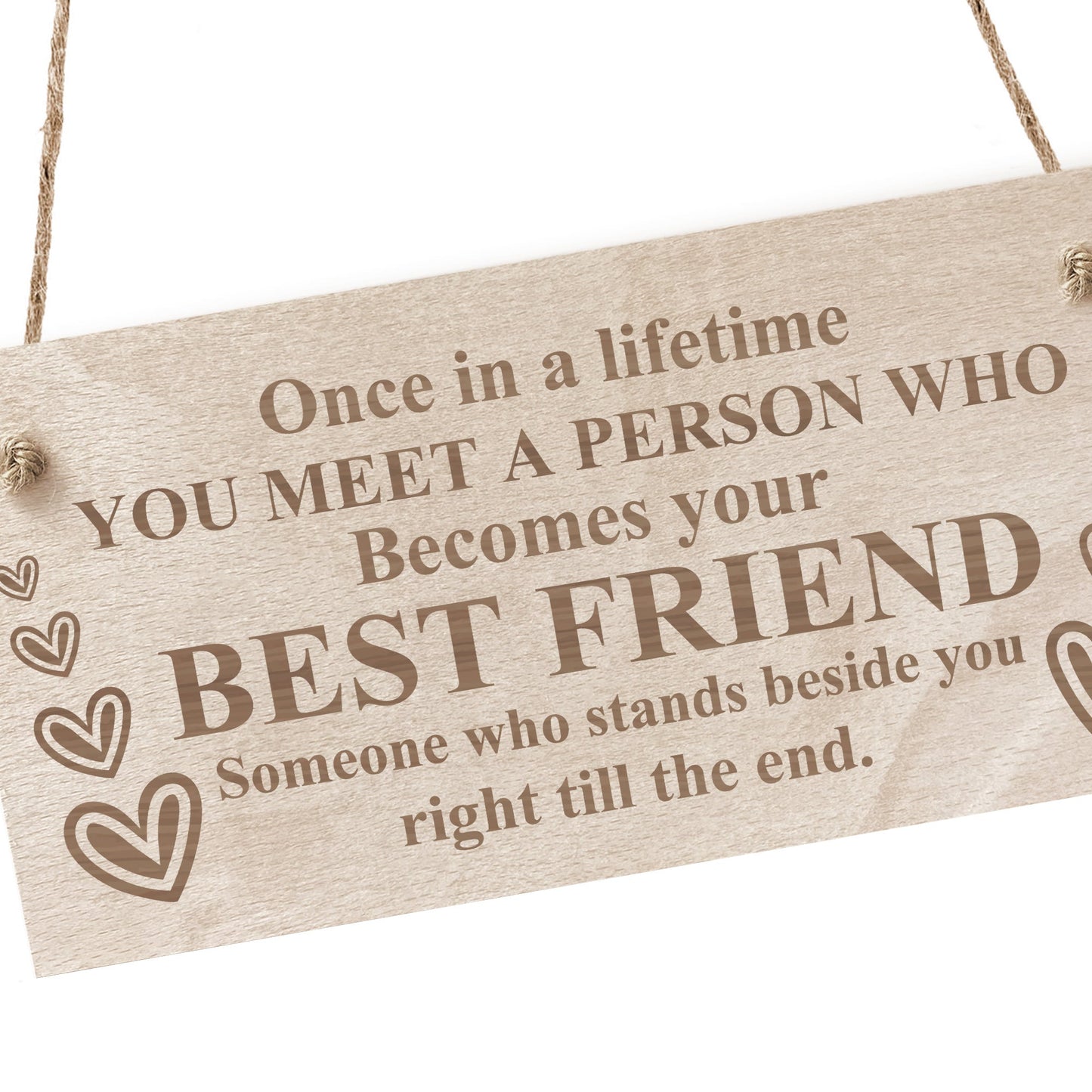Best Friend Plaque Wood Sign Thank You Gift For Him Her