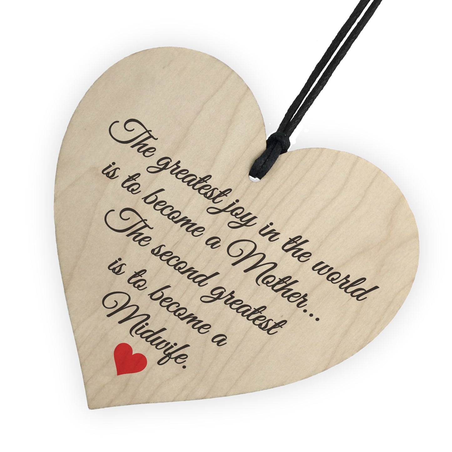 Greatest Joy Mother Midwife Wooden Hanging Heart Nurse Gift