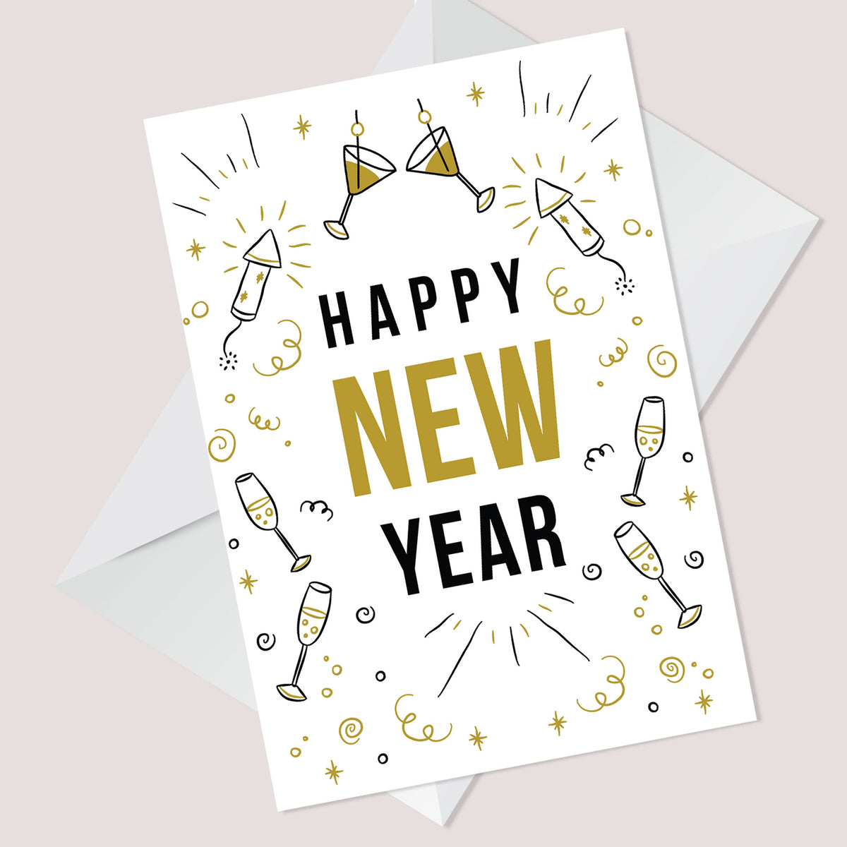 Happy New Year Greetings Card New Year Card For Him Her Special