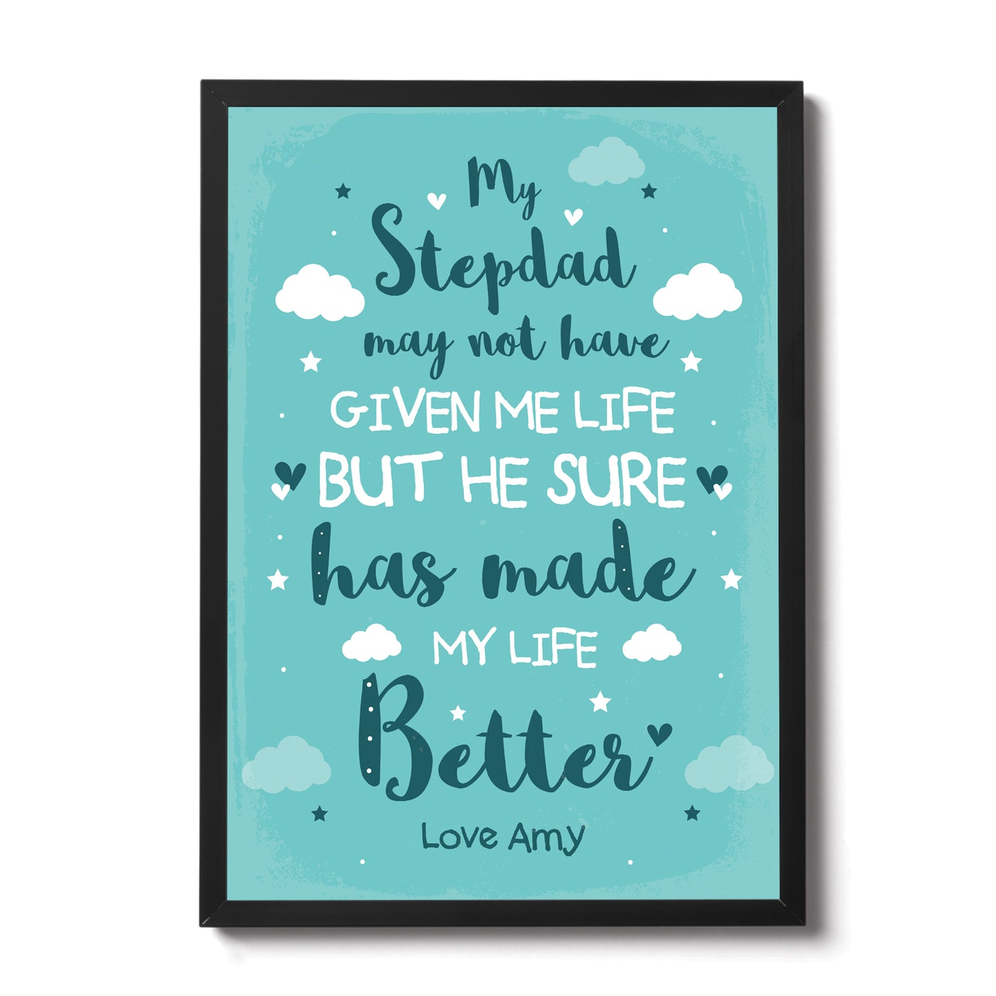 Personalised Step Dad Fathers Day Gift Step Dad Birthday Gifts