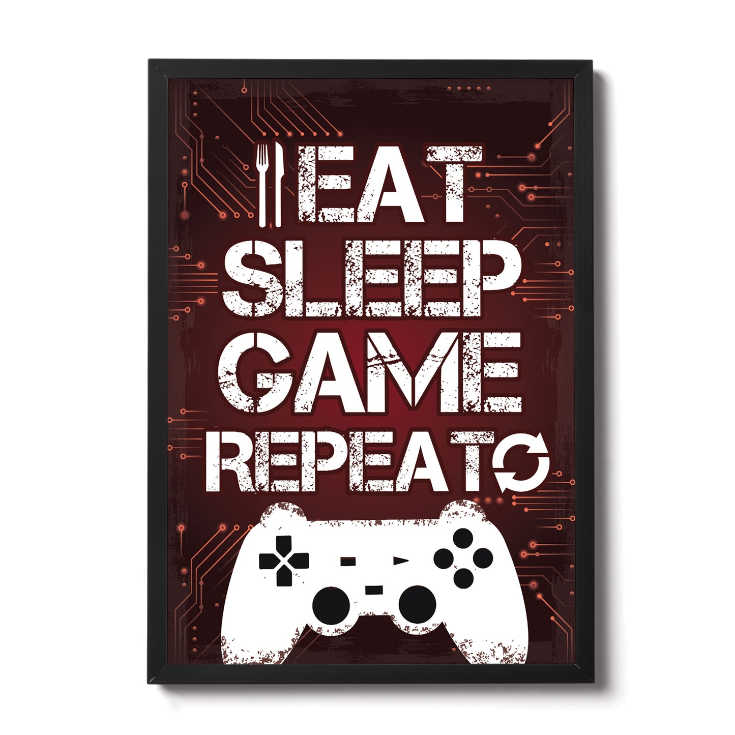 Gaming Sign Gaming Print Framed Boys Bedroom Decor Wall Art
