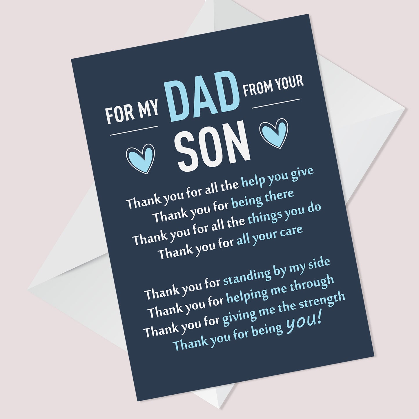 Fathers Day Card for Dad From Son Adorable Fathers Day Card