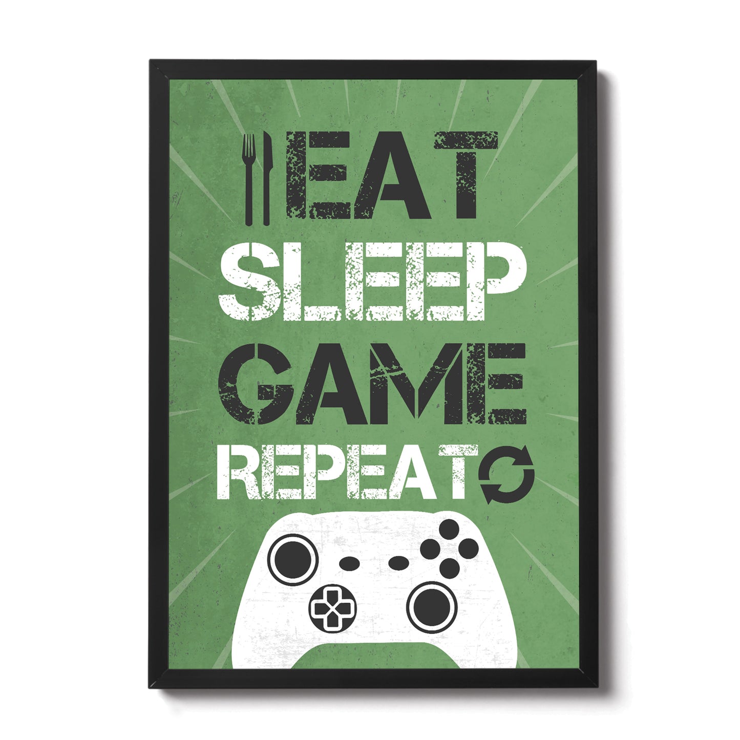 Novelty Gamer Gift For Xbox Fan Gaming Print Framed Gaming Sign