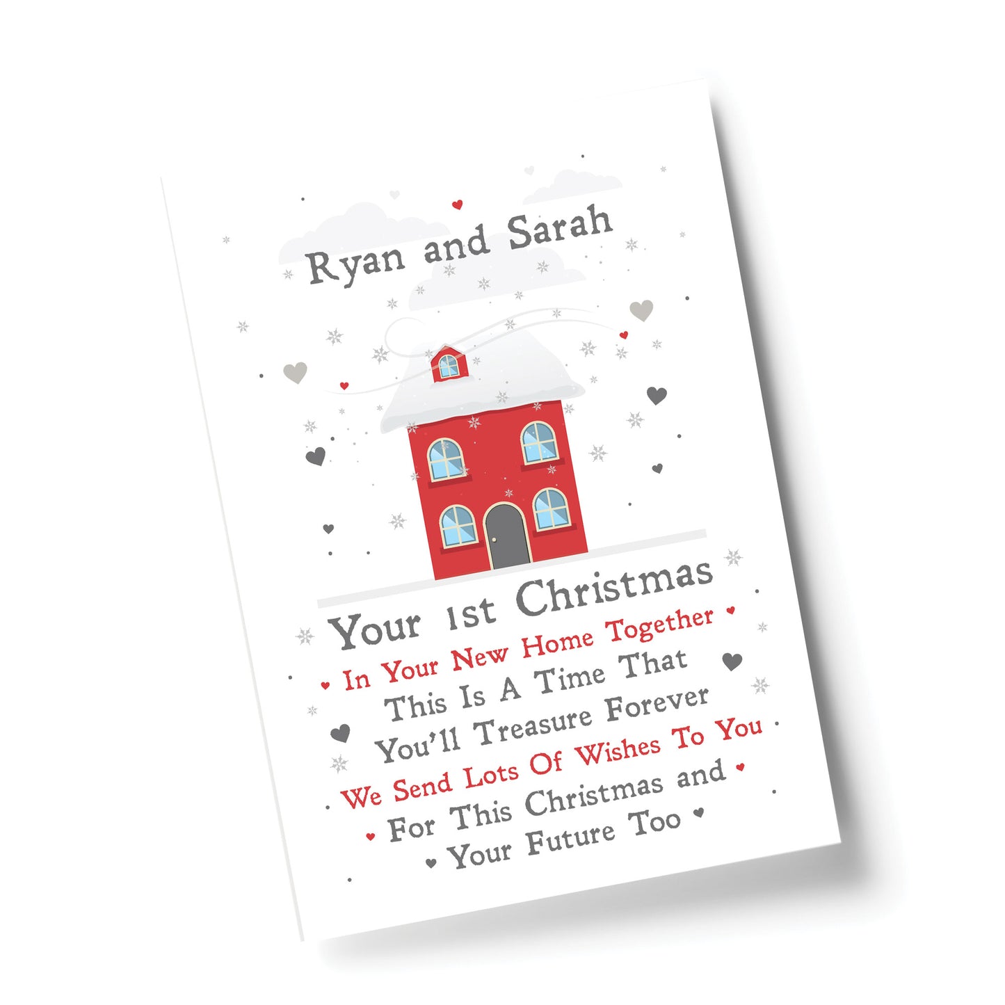 Personalised First 1st Christmas In Your New Home Print Decor
