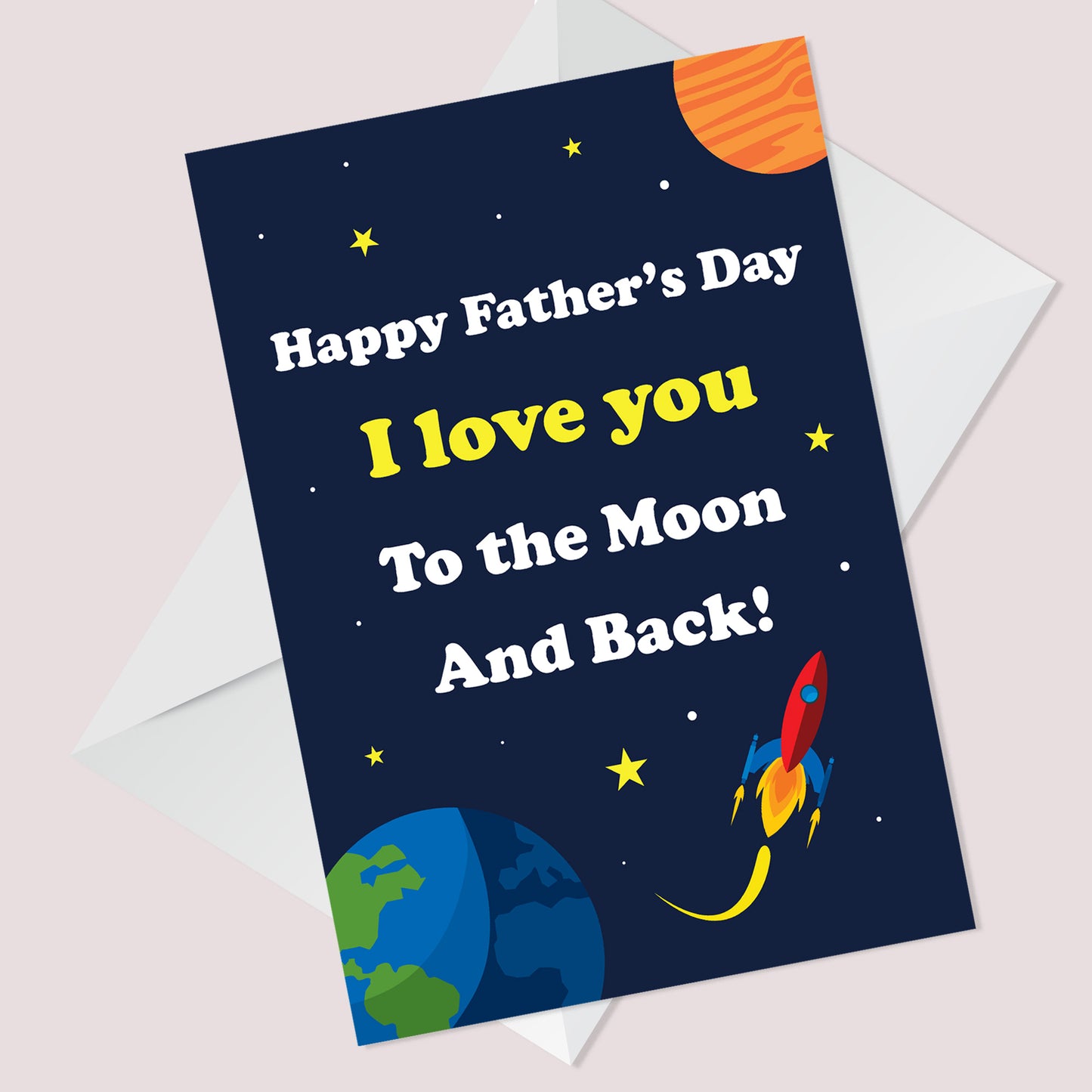 Fathers Day Card SPACE Moon Cheeky Dad Daddy Father Grandad