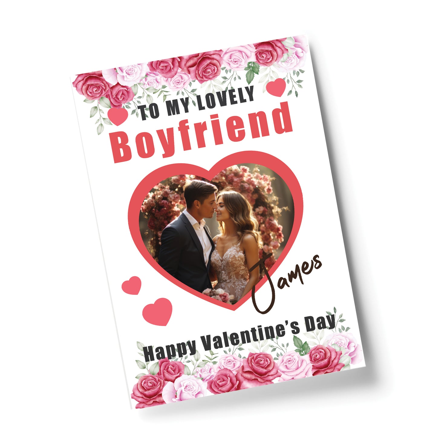 Valentines Day Gift For Boyfriend Personalised Print With Photo
