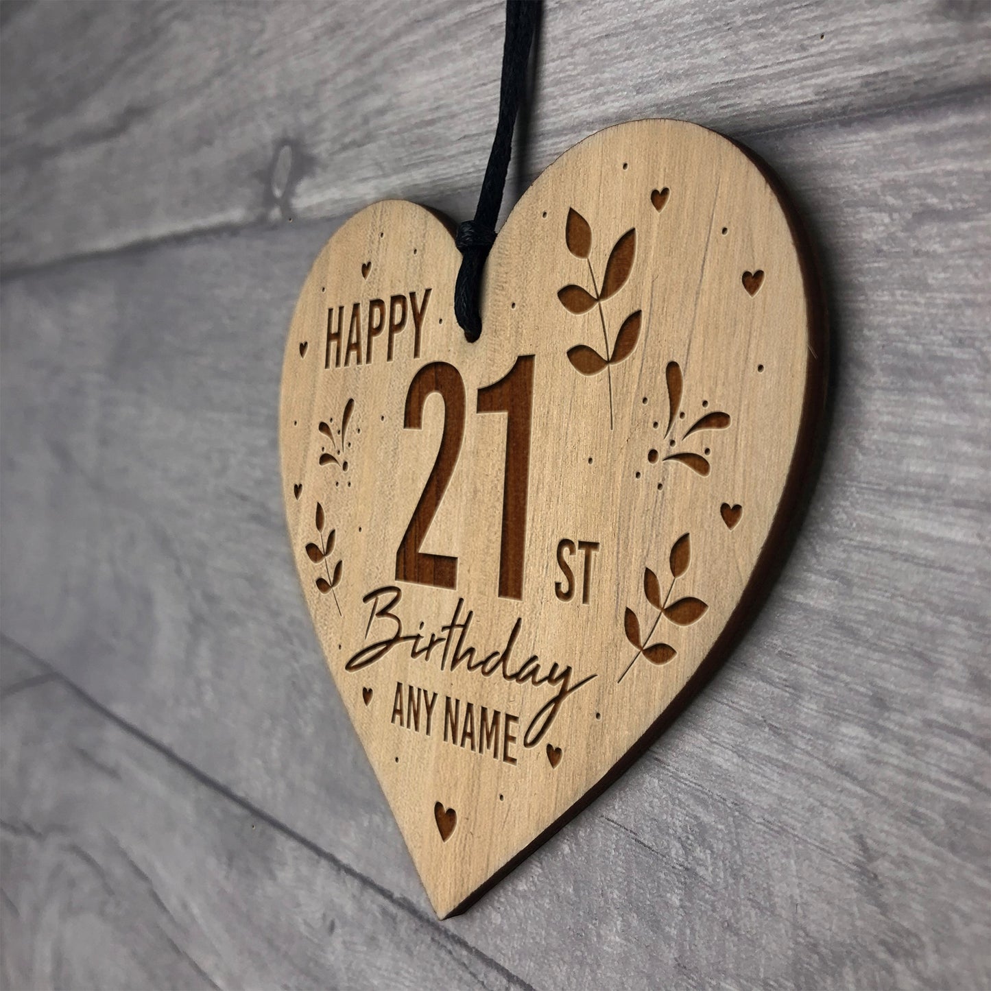 16th 18th 21st 30th Birthday Gift For Best Friend Engraved Heart