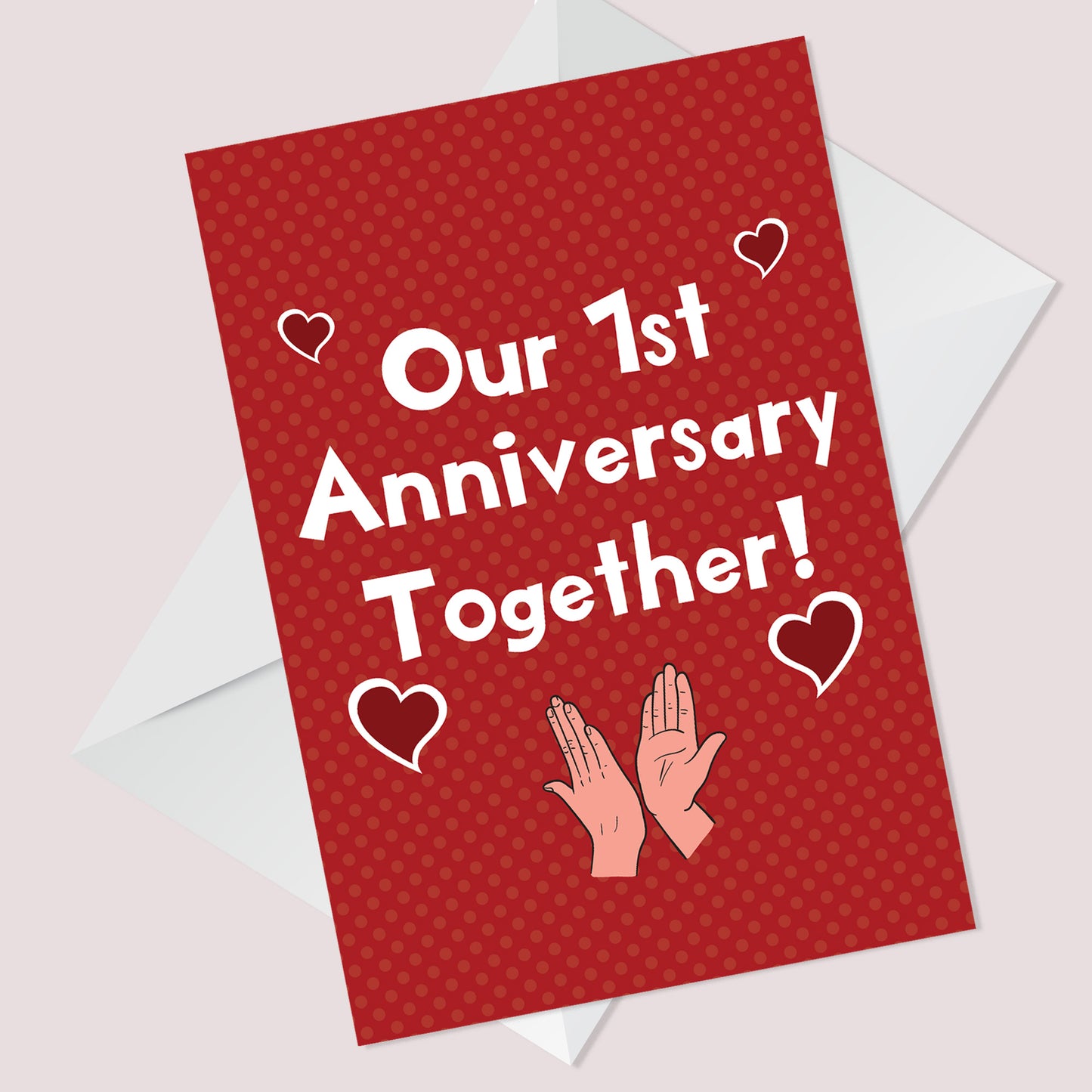 Our First 1st Anniversary Card For Him Her Boyfriend Girlfriend