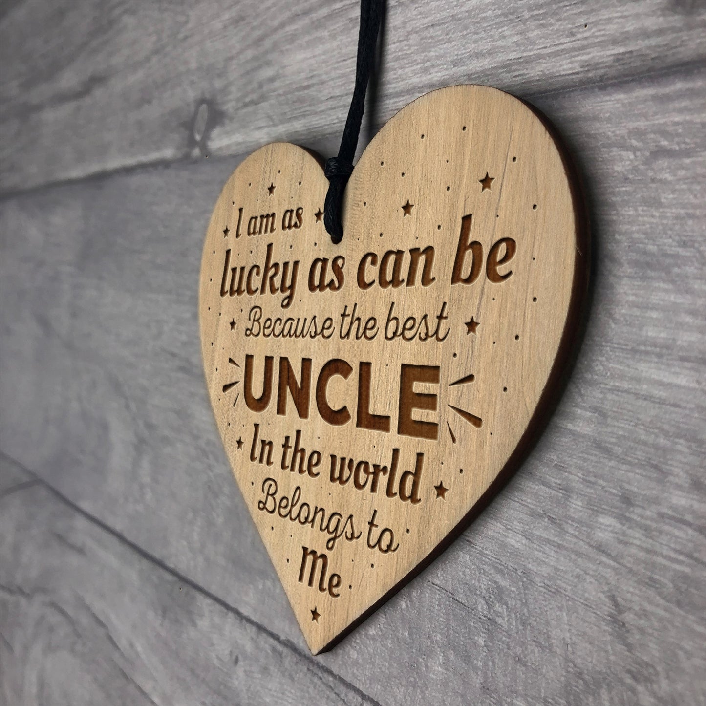 Birthday Christmas Gift For Him UNCLE GIFT Engraved Heart