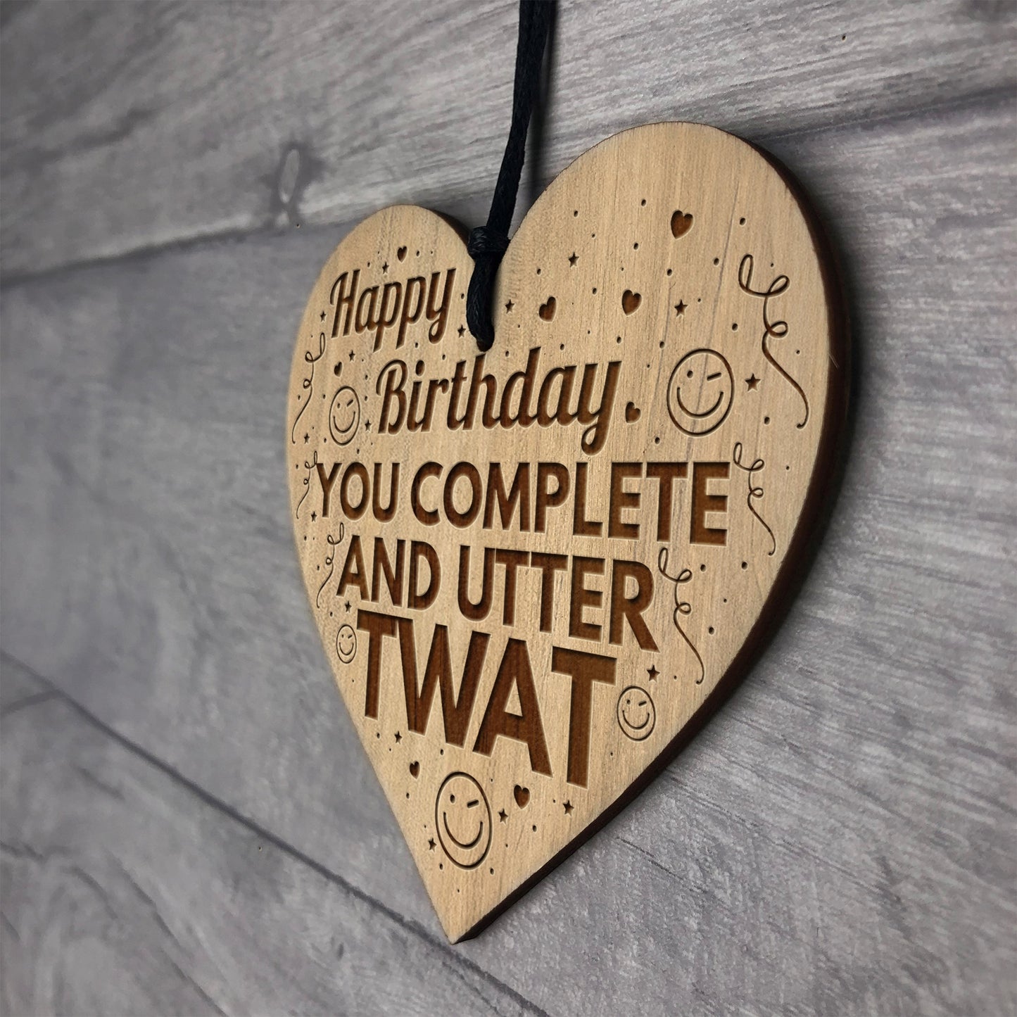 Funny Joke Birthday Gift For Men Engraved Heart Dad Uncle
