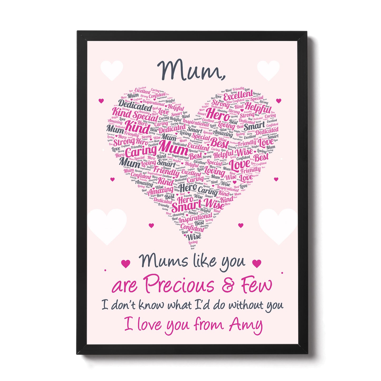 Mum Gift Poem Word Art Framed Print Birthday Mothers Day Gift