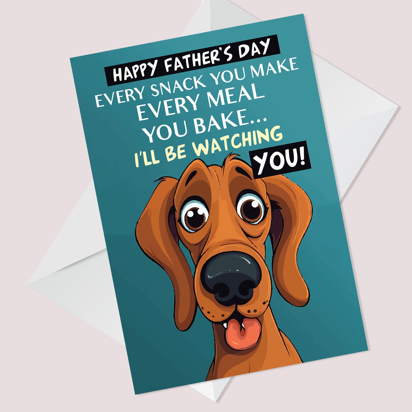Fathers Day Card from the Dog Funny Dad Card Pet card for Dad