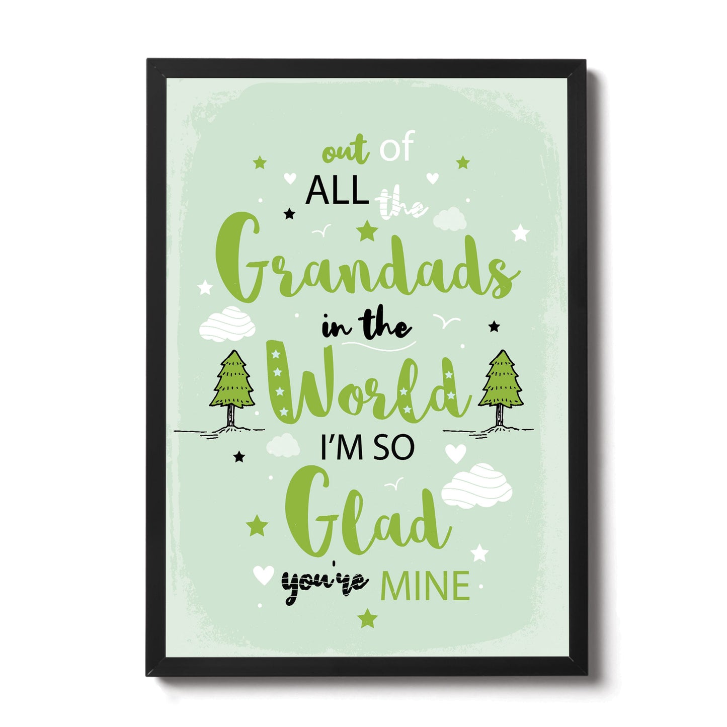 FRAMED Grandad Birthday Gift Grandad Gift From Granddaughter