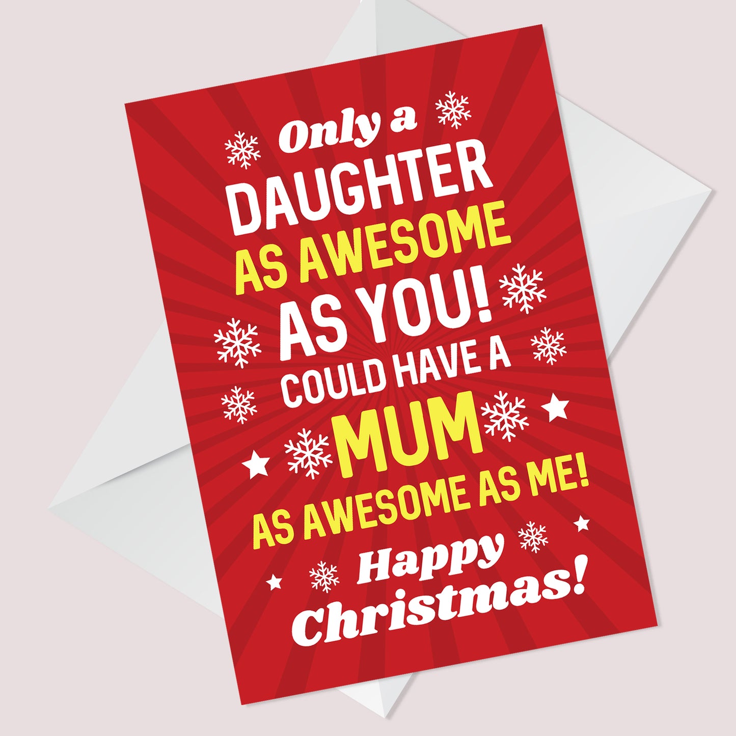 Funny Daughter Christmas Card From Mum Cheeky Humour Card