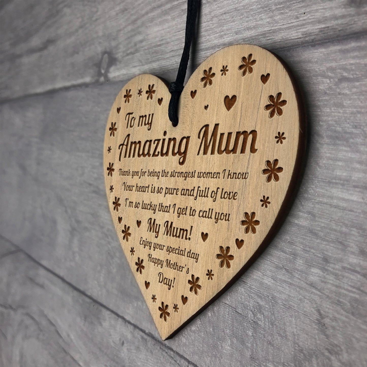 Mothers Day Gift Ideas Engraved Heart Mum Gift From Daughter