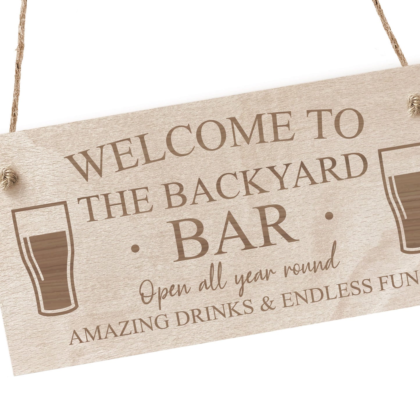 Backyard Bar Sign WELCOME Sign Engraved Sign Bar Sign Home Bar